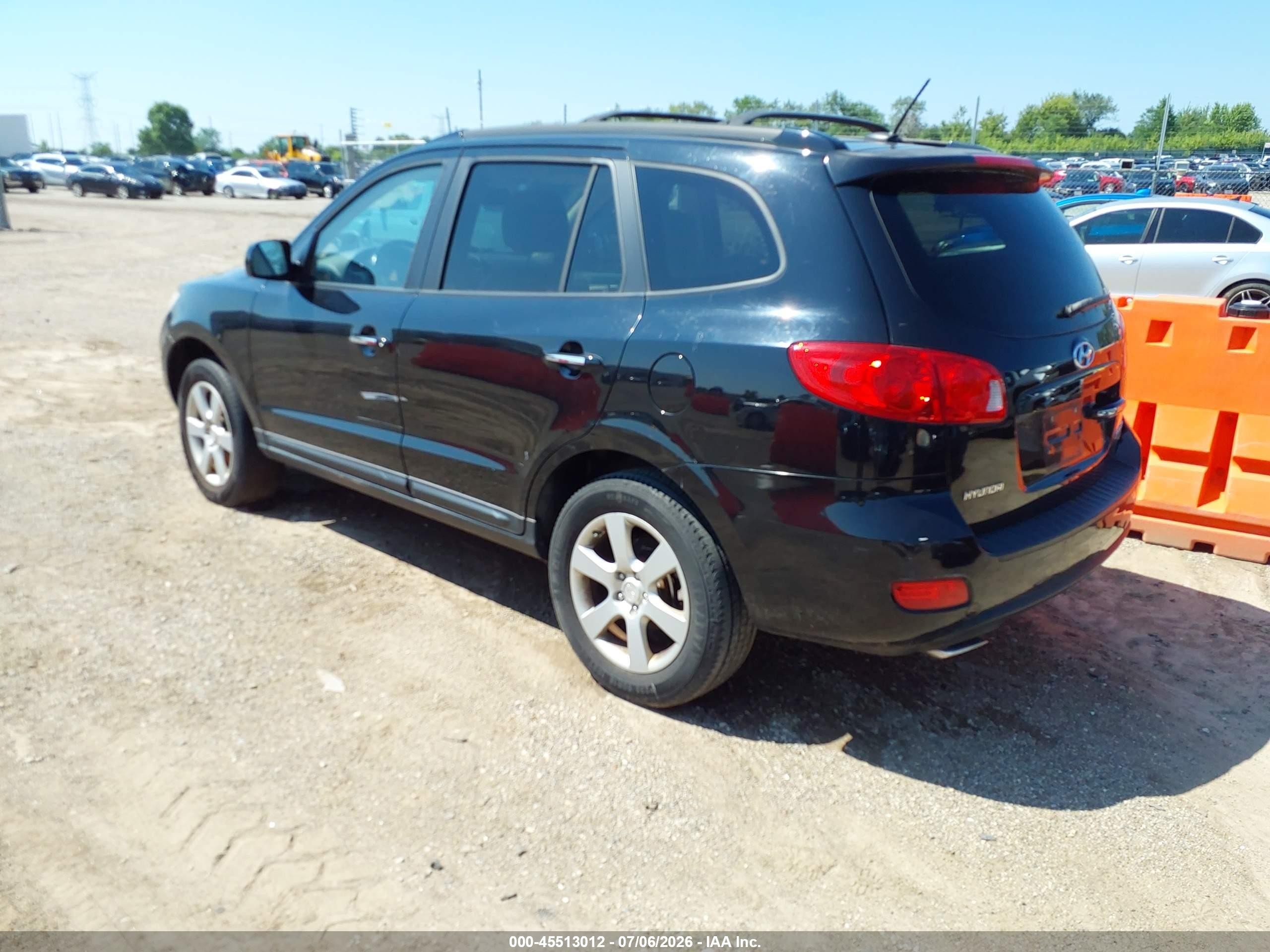 2009 Hyundai Santa Fe Limited Черный vin: 5NMSH13E09H291031