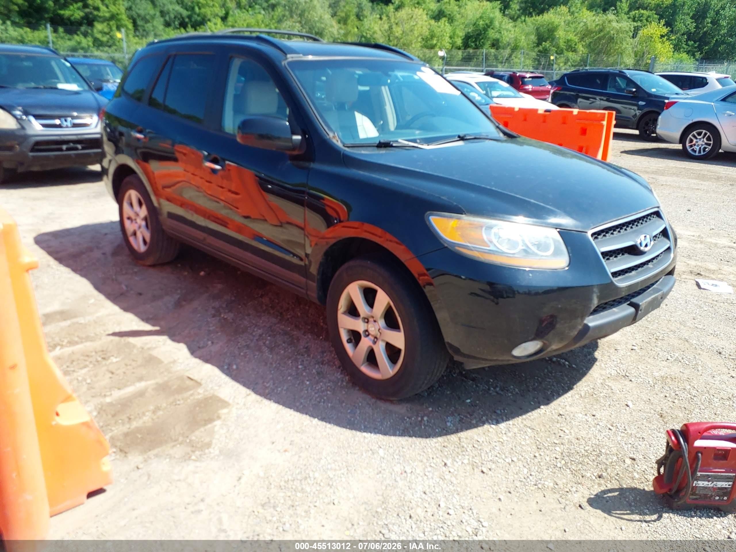 2009 Hyundai Santa Fe Limited Черный vin: 5NMSH13E09H291031