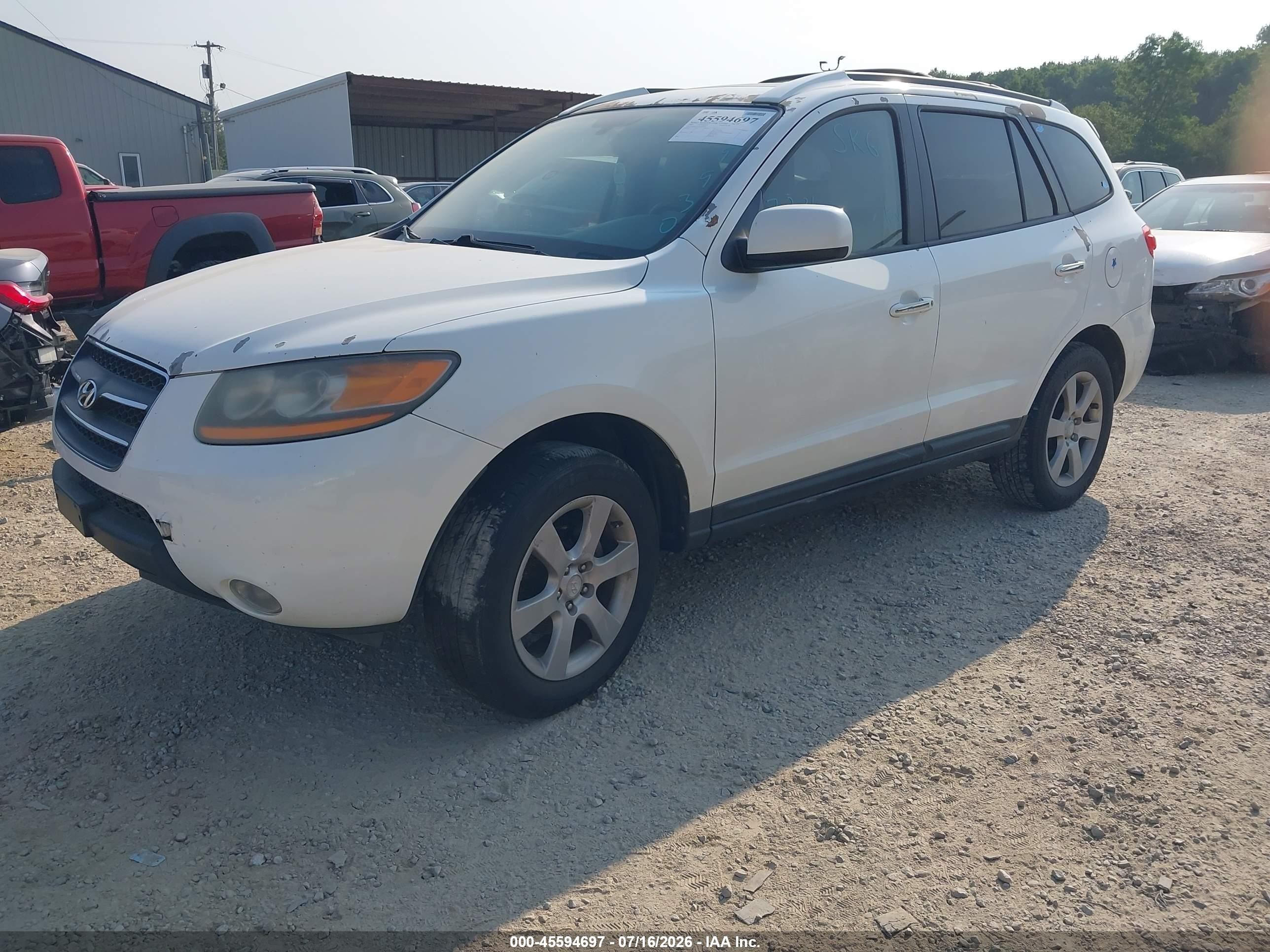 2009 Hyundai Santa Fe Limited White vin: 5NMSH13E09H319930