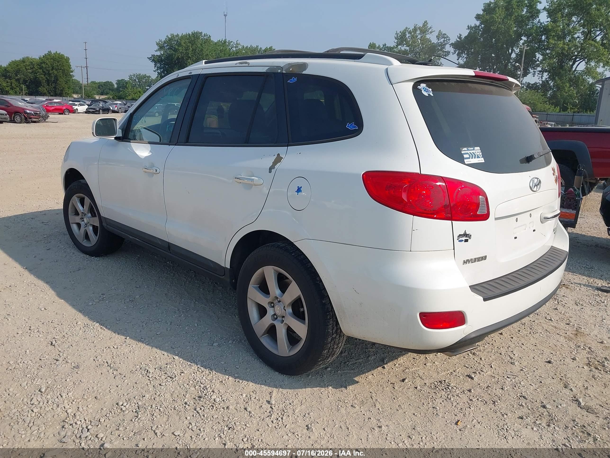 2009 Hyundai Santa Fe Limited White vin: 5NMSH13E09H319930