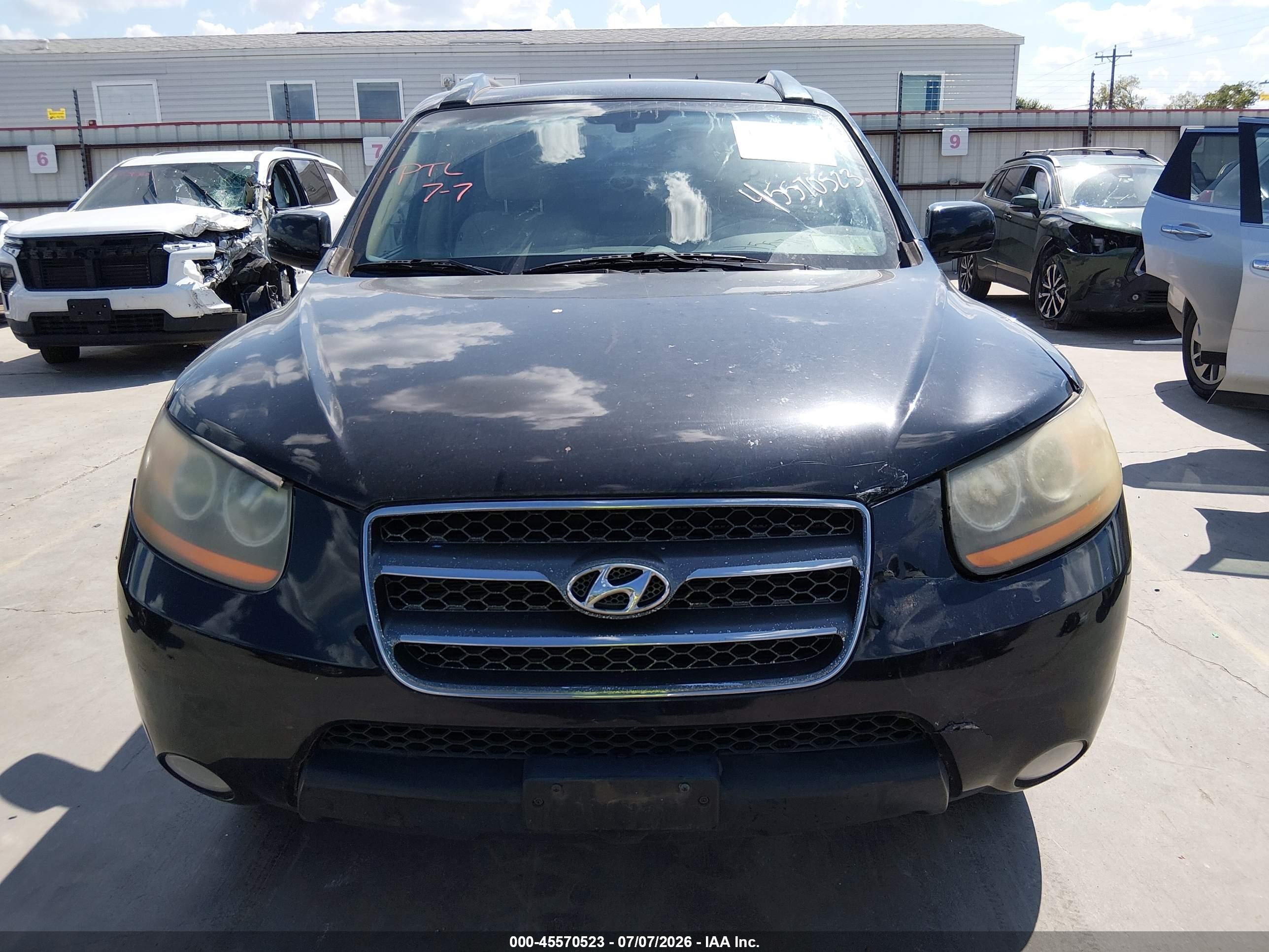 2009 Hyundai Santa Fe Limited Black vin: 5NMSH13E09H320124