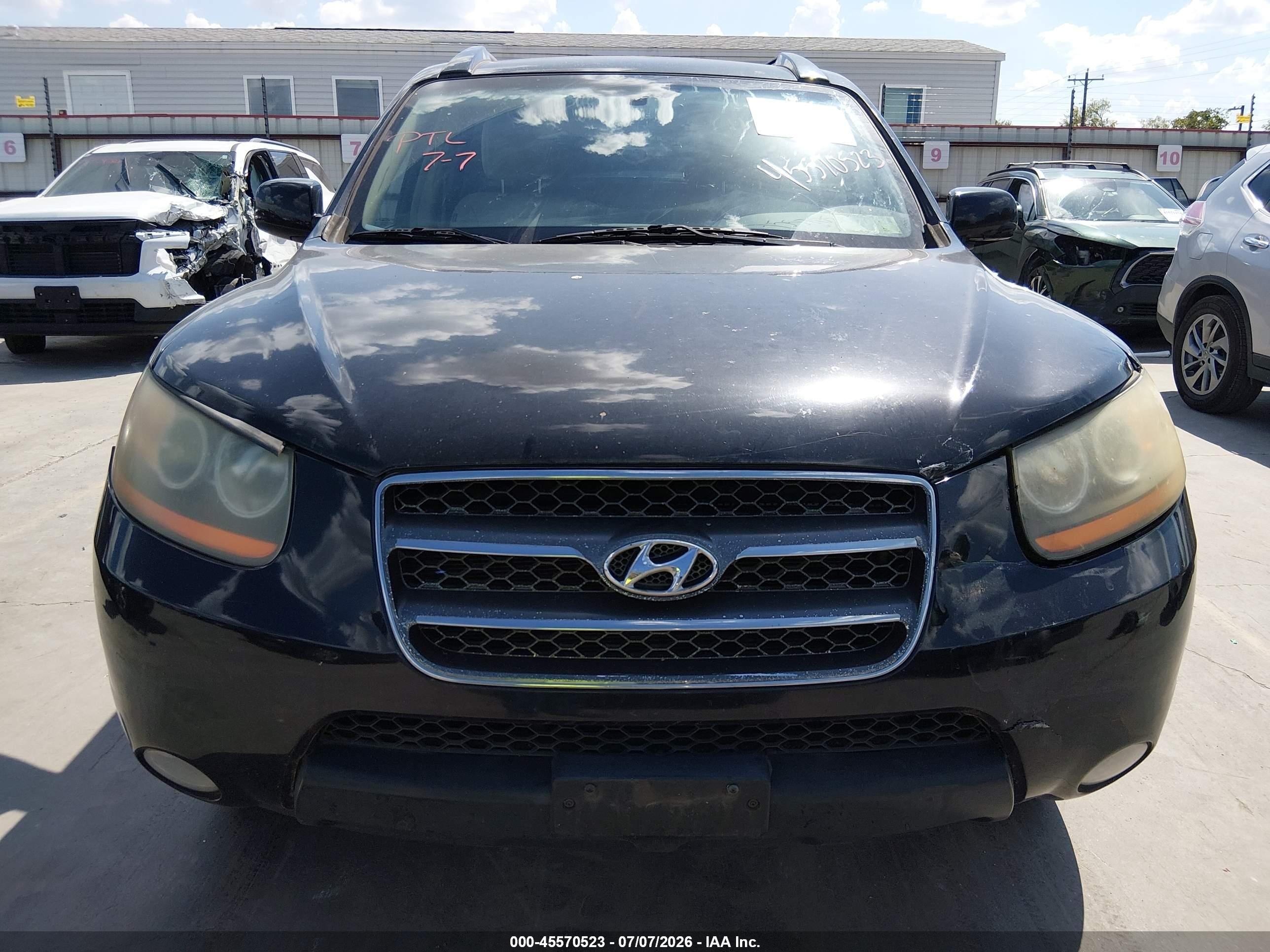 2009 Hyundai Santa Fe Limited Black vin: 5NMSH13E09H320124