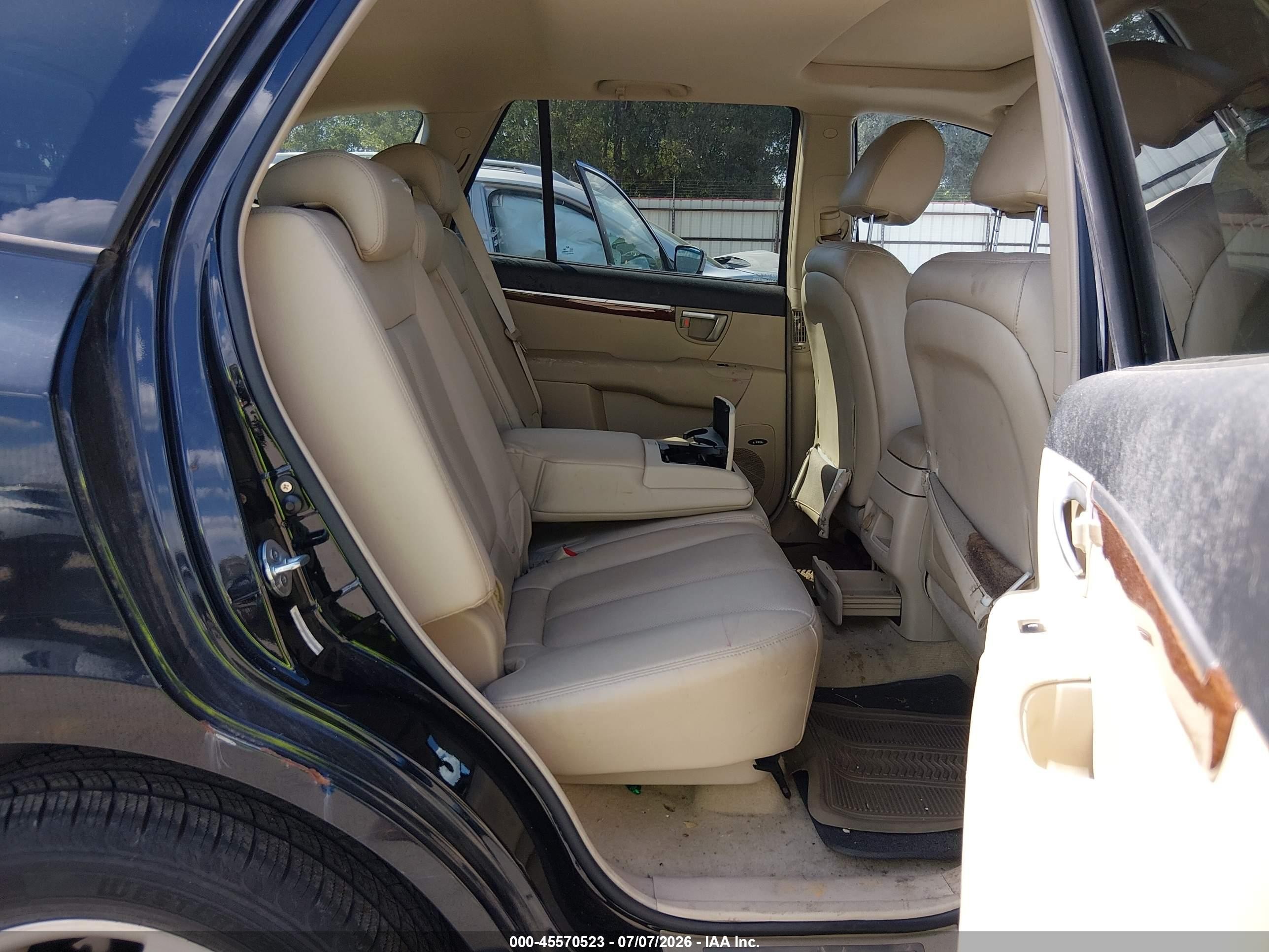 2009 Hyundai Santa Fe Limited Black vin: 5NMSH13E09H320124