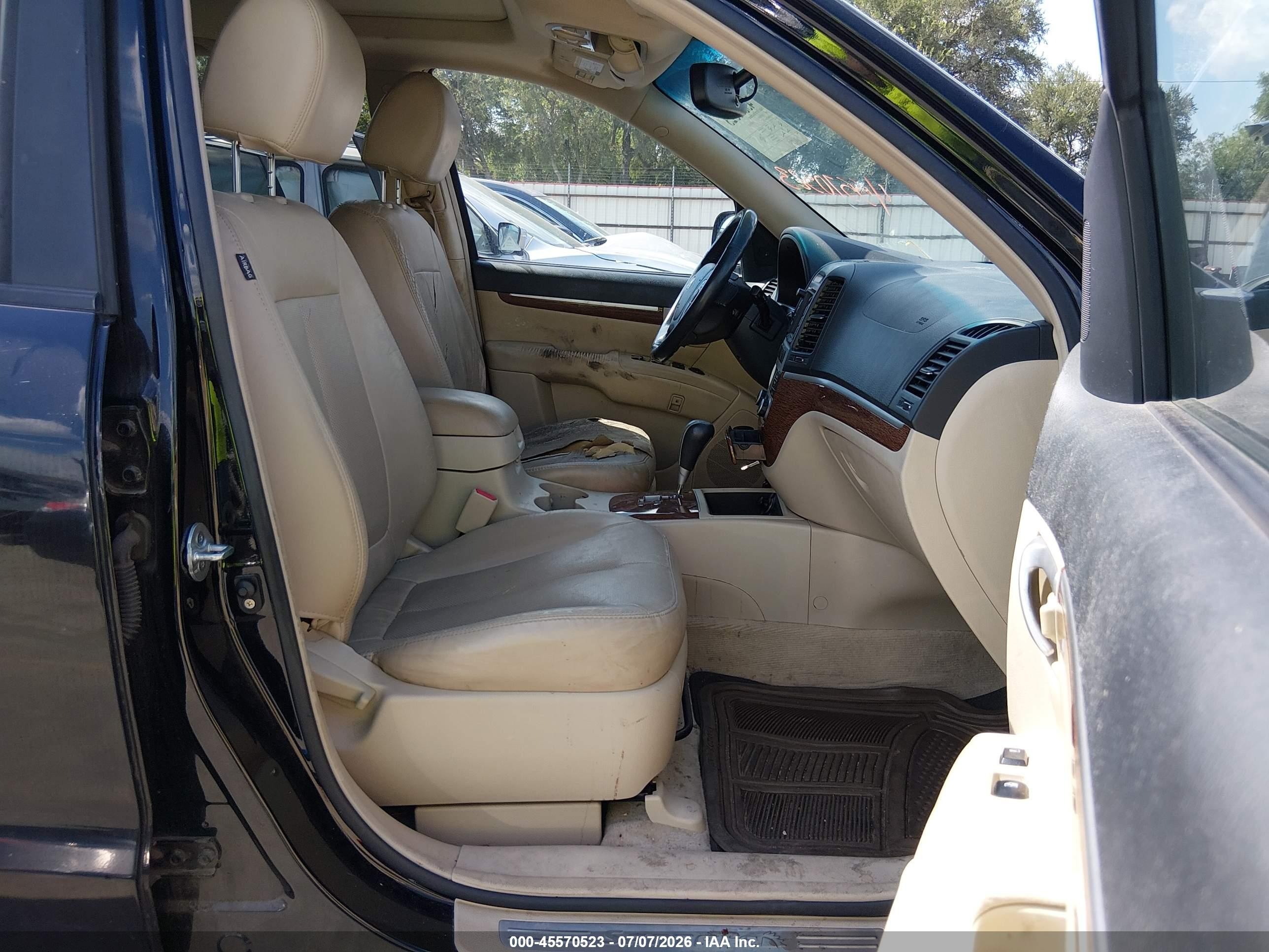2009 Hyundai Santa Fe Limited Black vin: 5NMSH13E09H320124