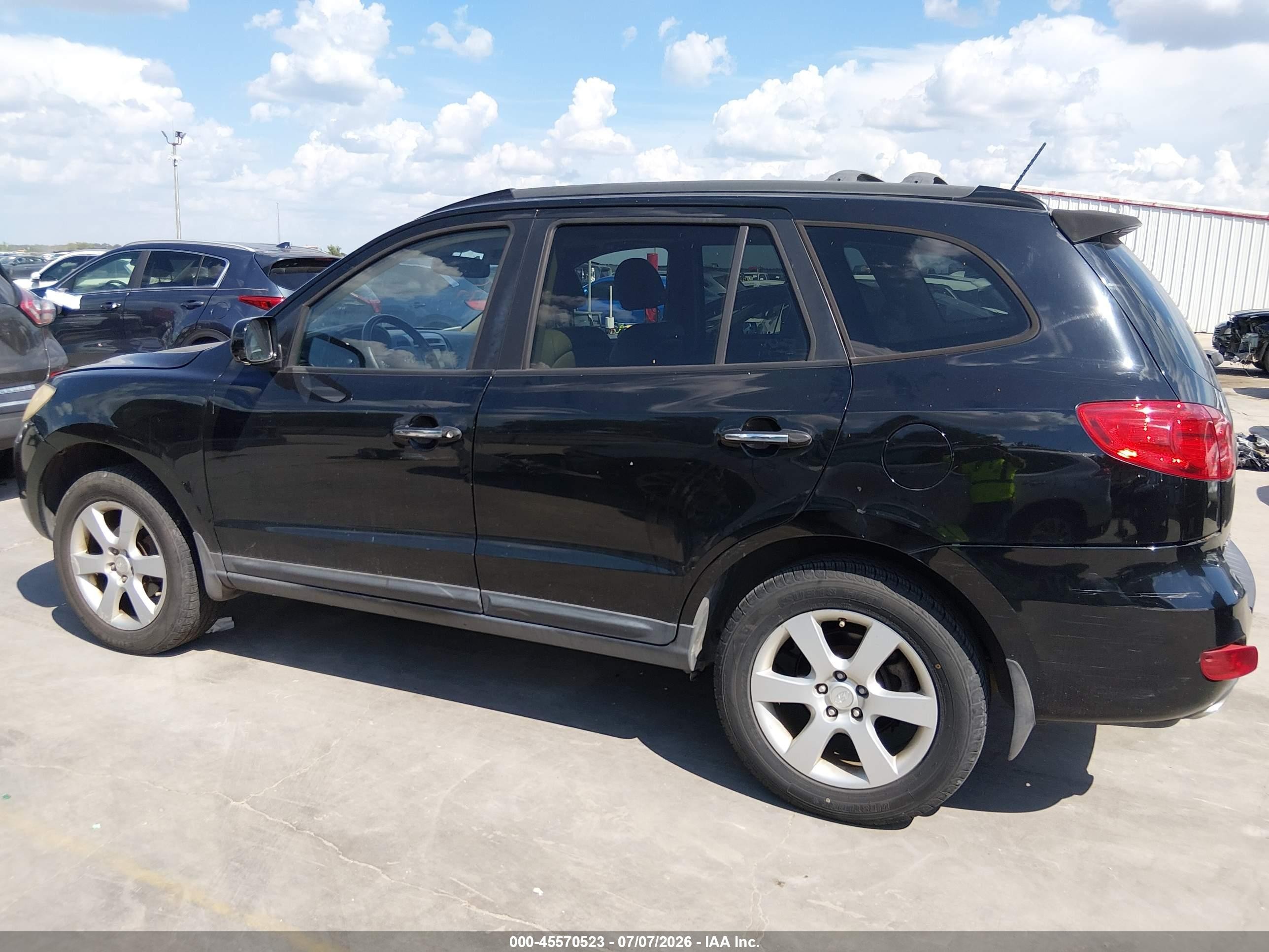 2009 Hyundai Santa Fe Limited Black vin: 5NMSH13E09H320124