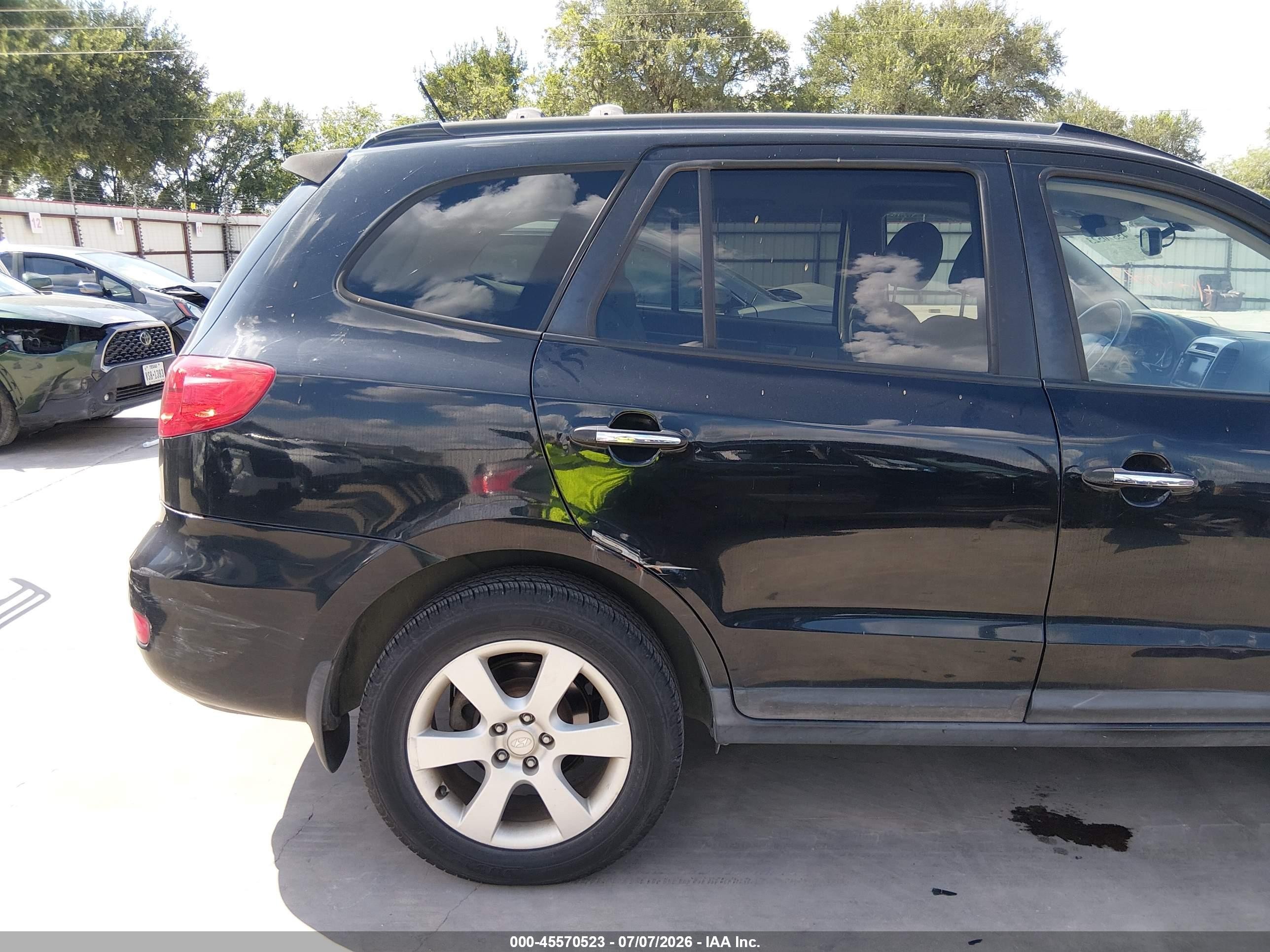 2009 Hyundai Santa Fe Limited Black vin: 5NMSH13E09H320124