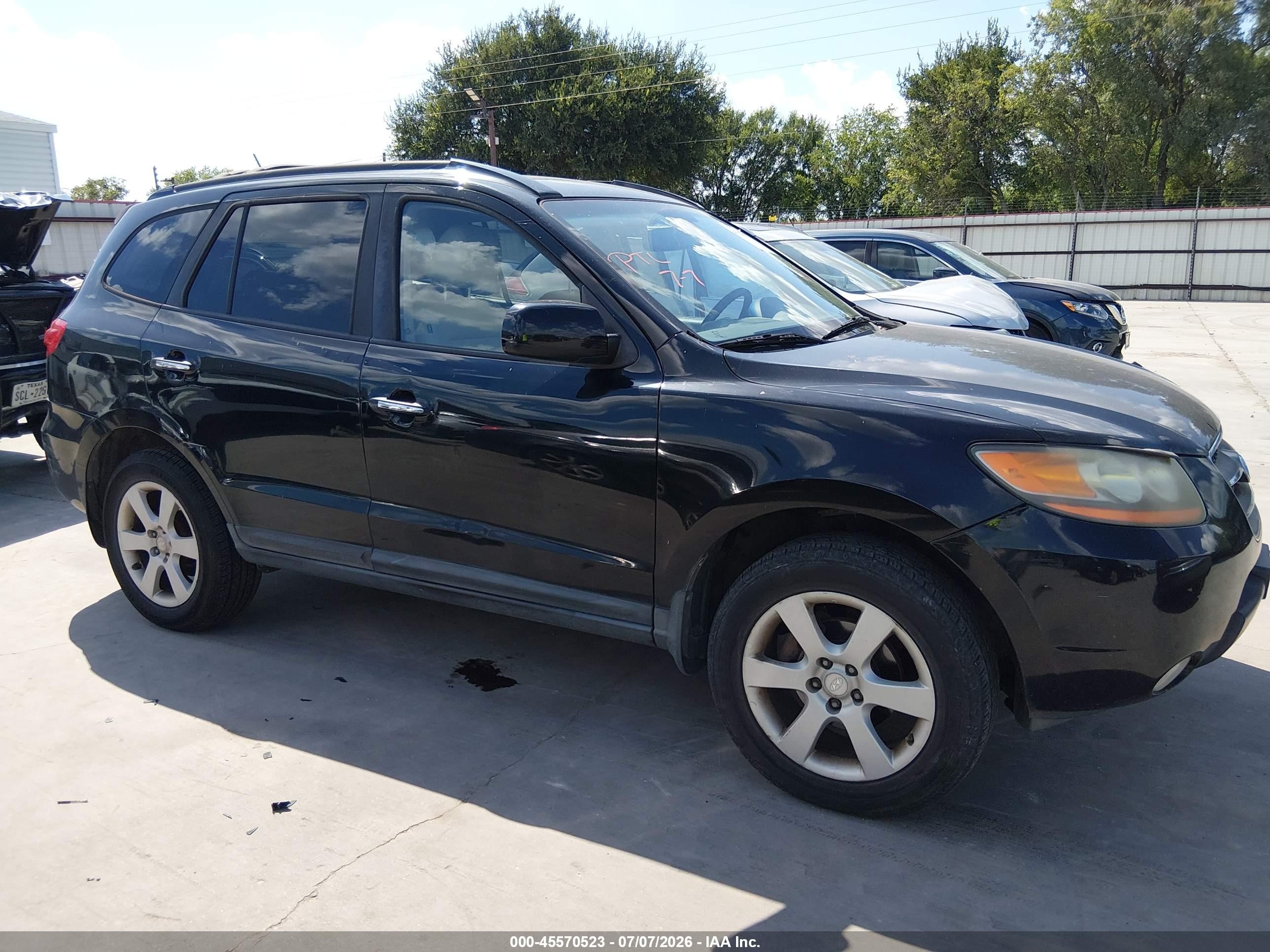 2009 Hyundai Santa Fe Limited Black vin: 5NMSH13E09H320124