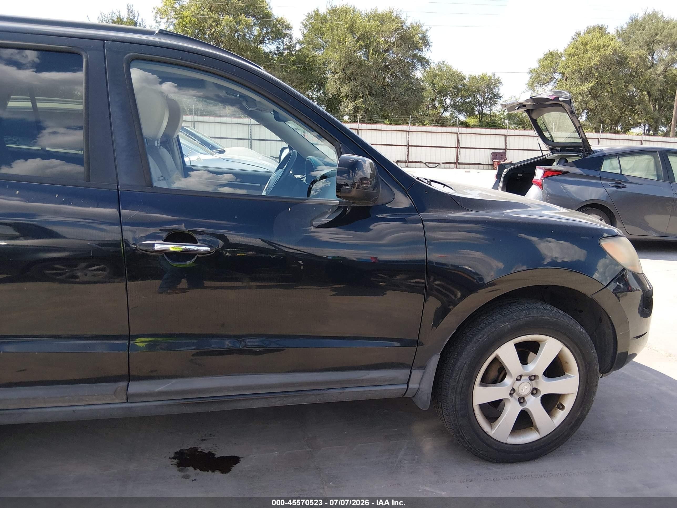 2009 Hyundai Santa Fe Limited Black vin: 5NMSH13E09H320124