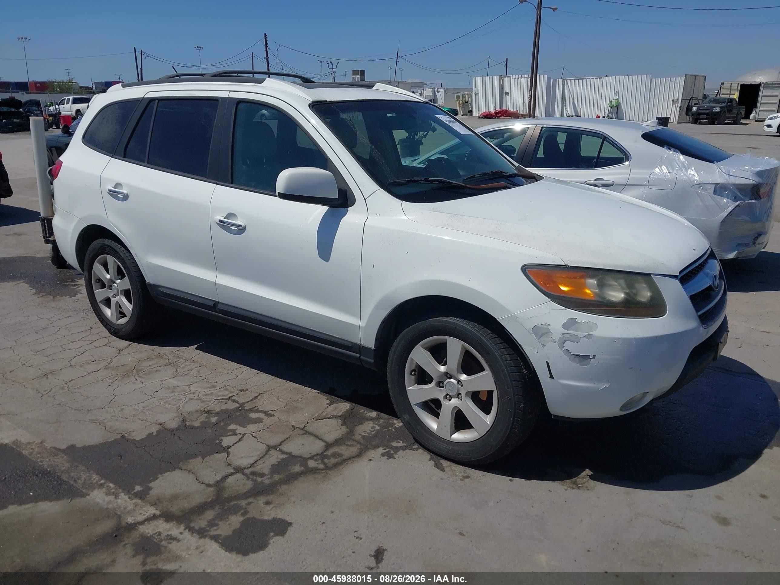 2007 Hyundai Santa Fe Limited/se Белый vin: 5NMSH13E17H004857