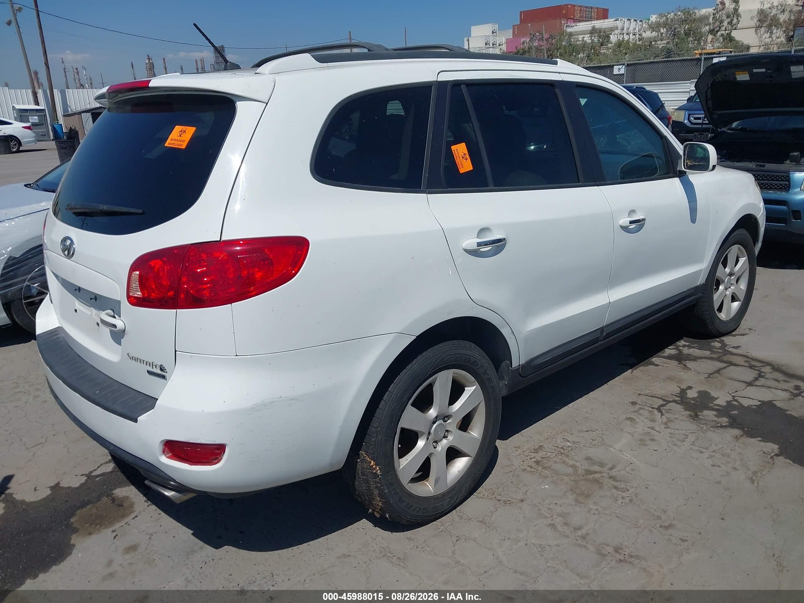 2007 Hyundai Santa Fe Limited/se Белый vin: 5NMSH13E17H004857