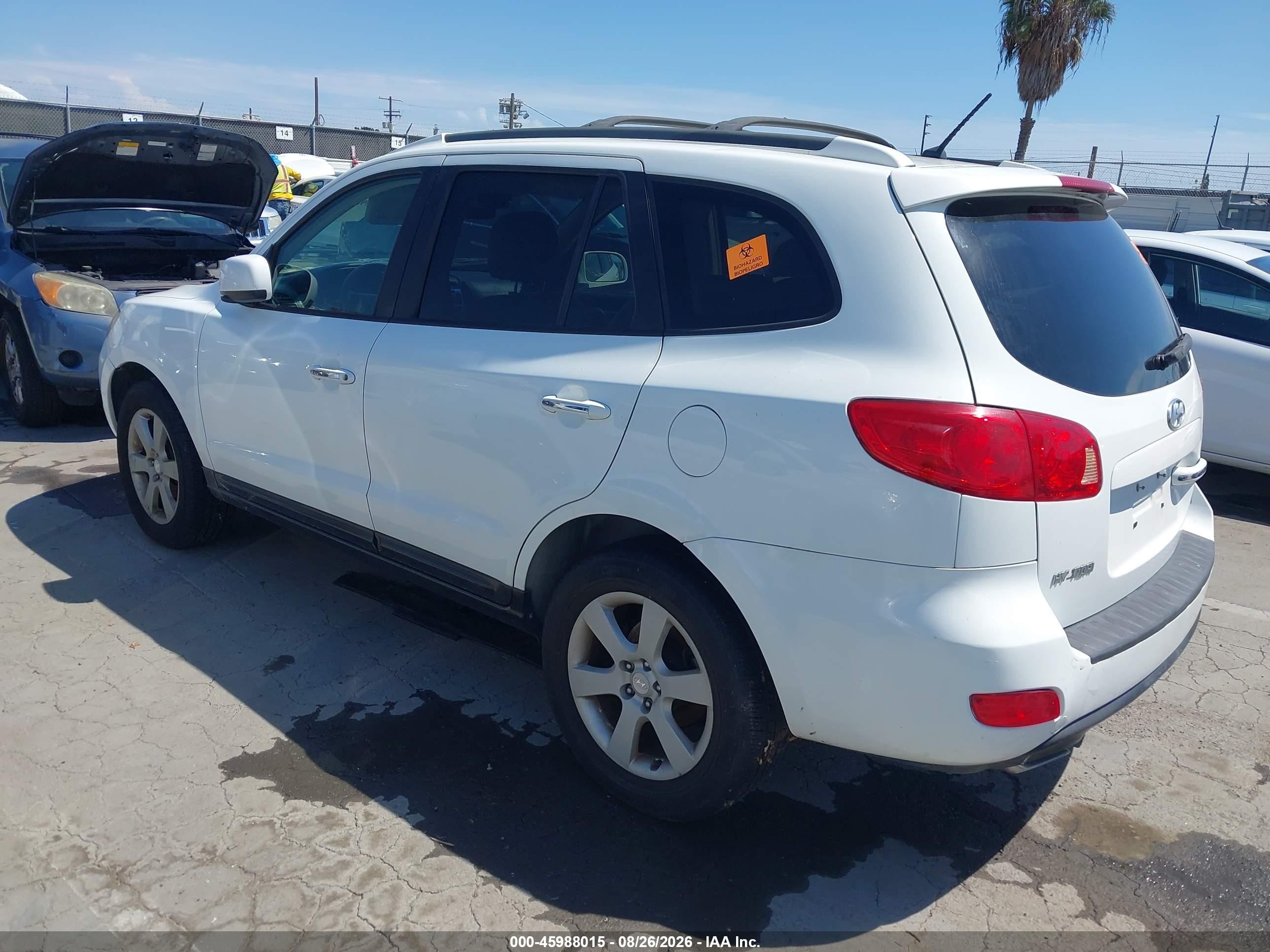 2007 Hyundai Santa Fe Limited/se Белый vin: 5NMSH13E17H004857