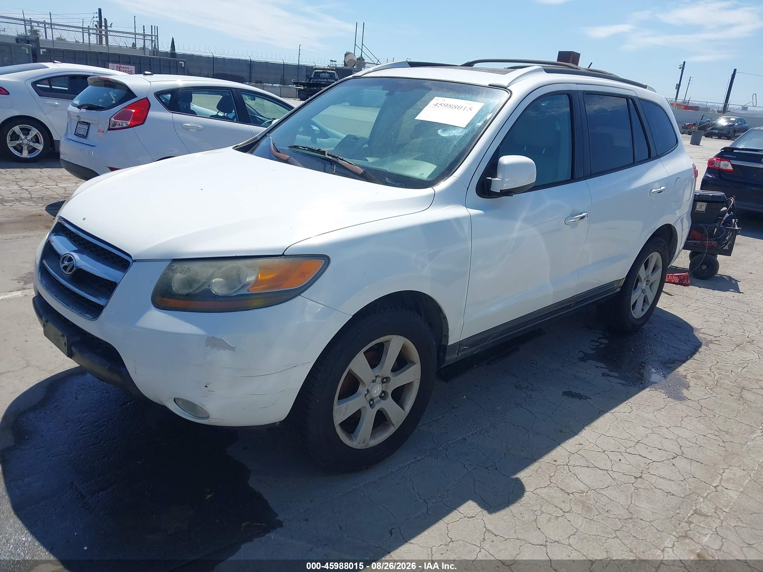 2007 Hyundai Santa Fe Limited/se Белый vin: 5NMSH13E17H004857
