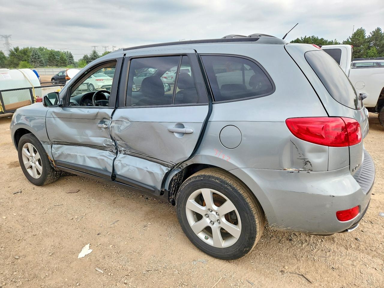 2007 Hyundai Santa Fe Se Gray vin: 5NMSH13E17H024879