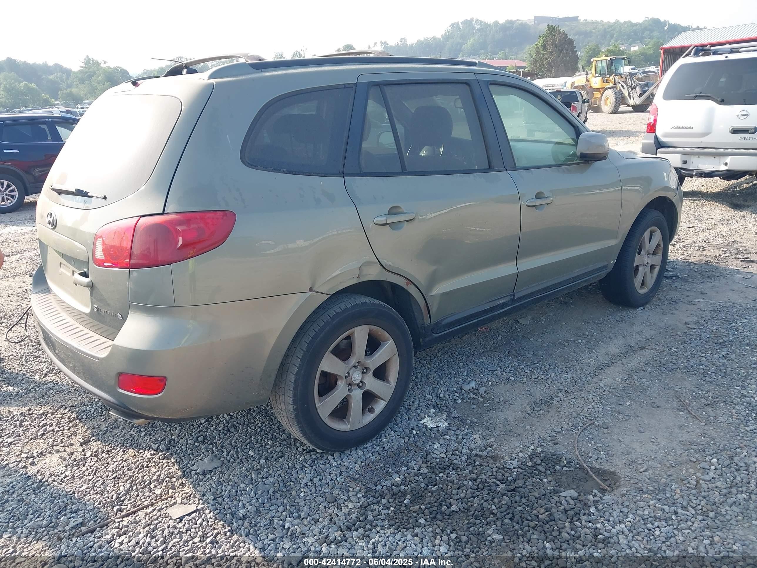 2007 Hyundai Santa Fe Limited/se Green vin: 5NMSH13E17H024915