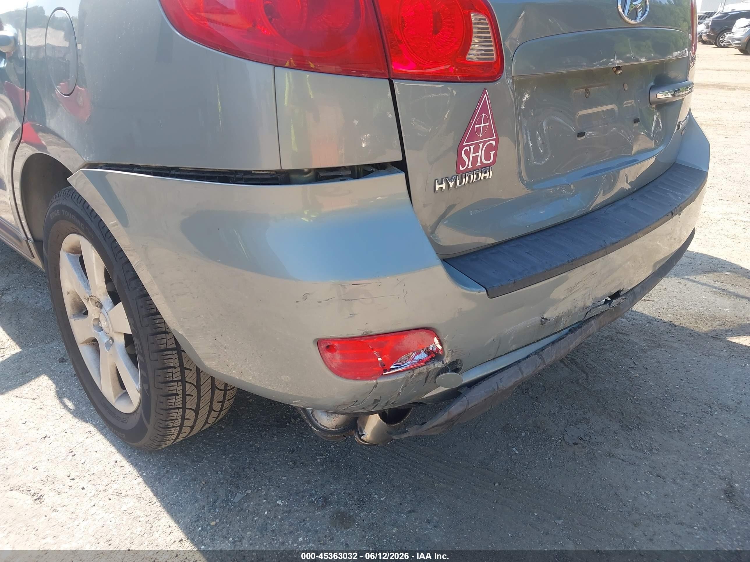 2007 Hyundai Santa Fe Limited/se Light Blue vin: 5NMSH13E17H086864