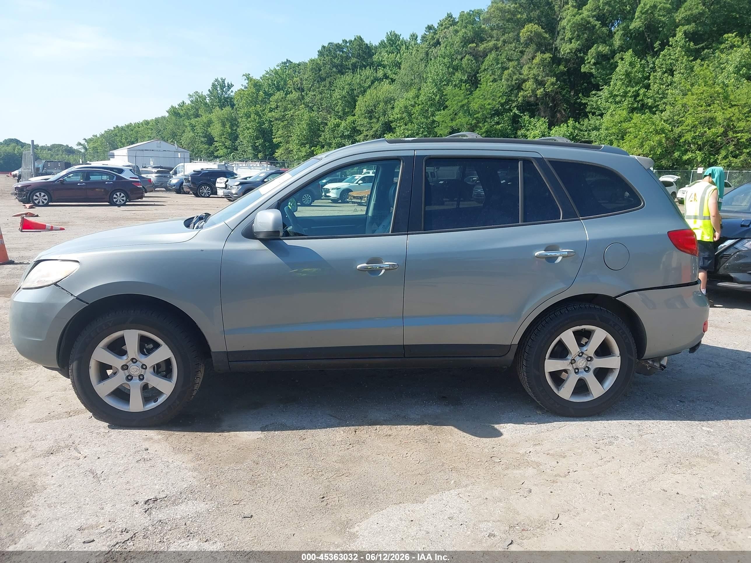 2007 Hyundai Santa Fe Limited/se Light Blue vin: 5NMSH13E17H086864