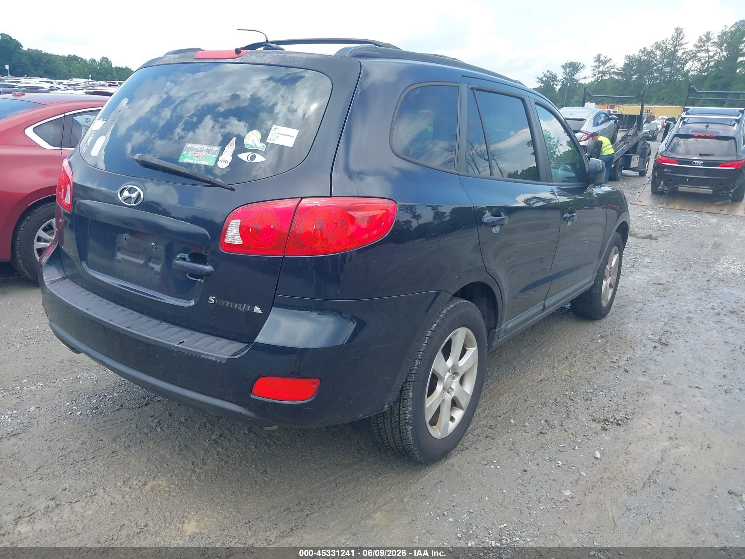 2008 Hyundai Santa Fe Limited/se Dark Blue vin: 5NMSH13E18H169969