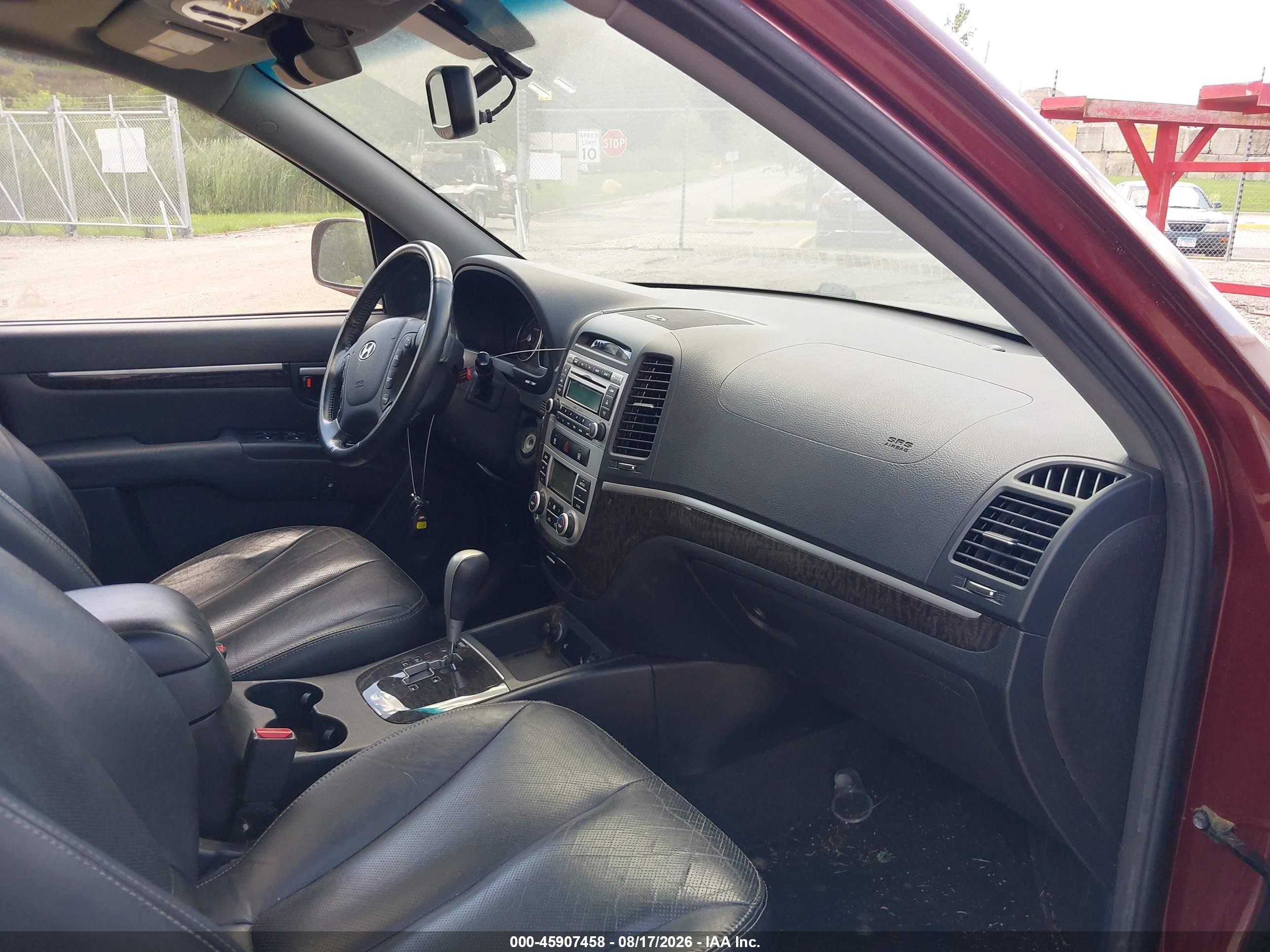 2008 Hyundai Santa Fe Limited/se Burgundy vin: 5NMSH13E18H216983