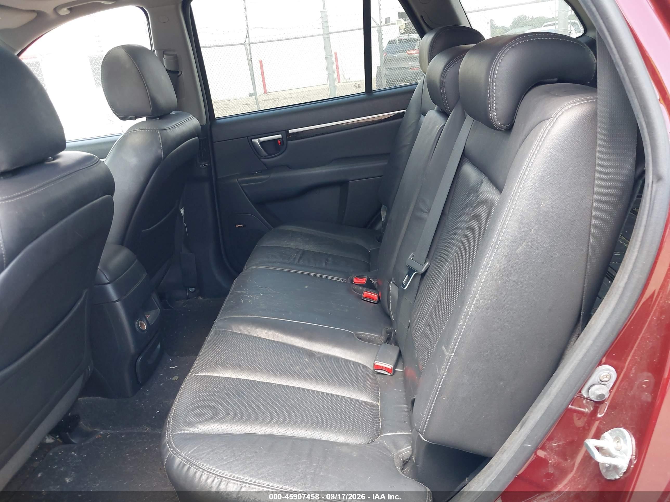 2008 Hyundai Santa Fe Limited/se Burgundy vin: 5NMSH13E18H216983