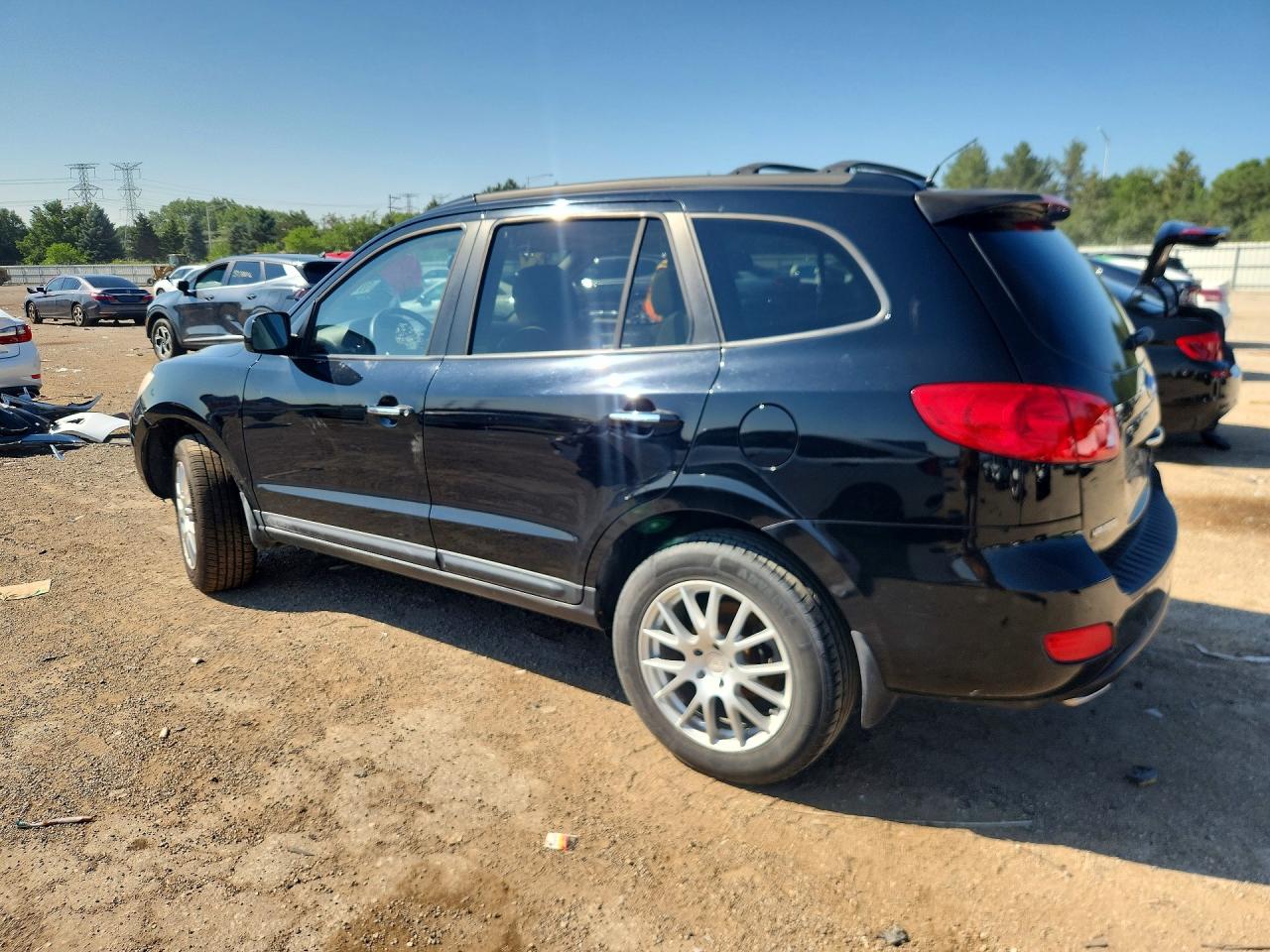 2008 Hyundai Santa Fe Se Black vin: 5NMSH13E18H221147