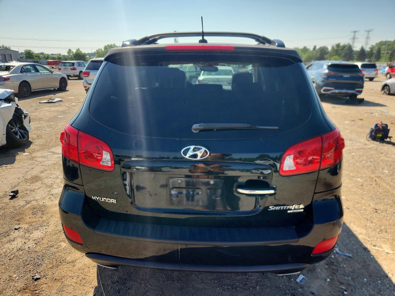 2008 Hyundai Santa Fe Se Black vin: 5NMSH13E18H221147