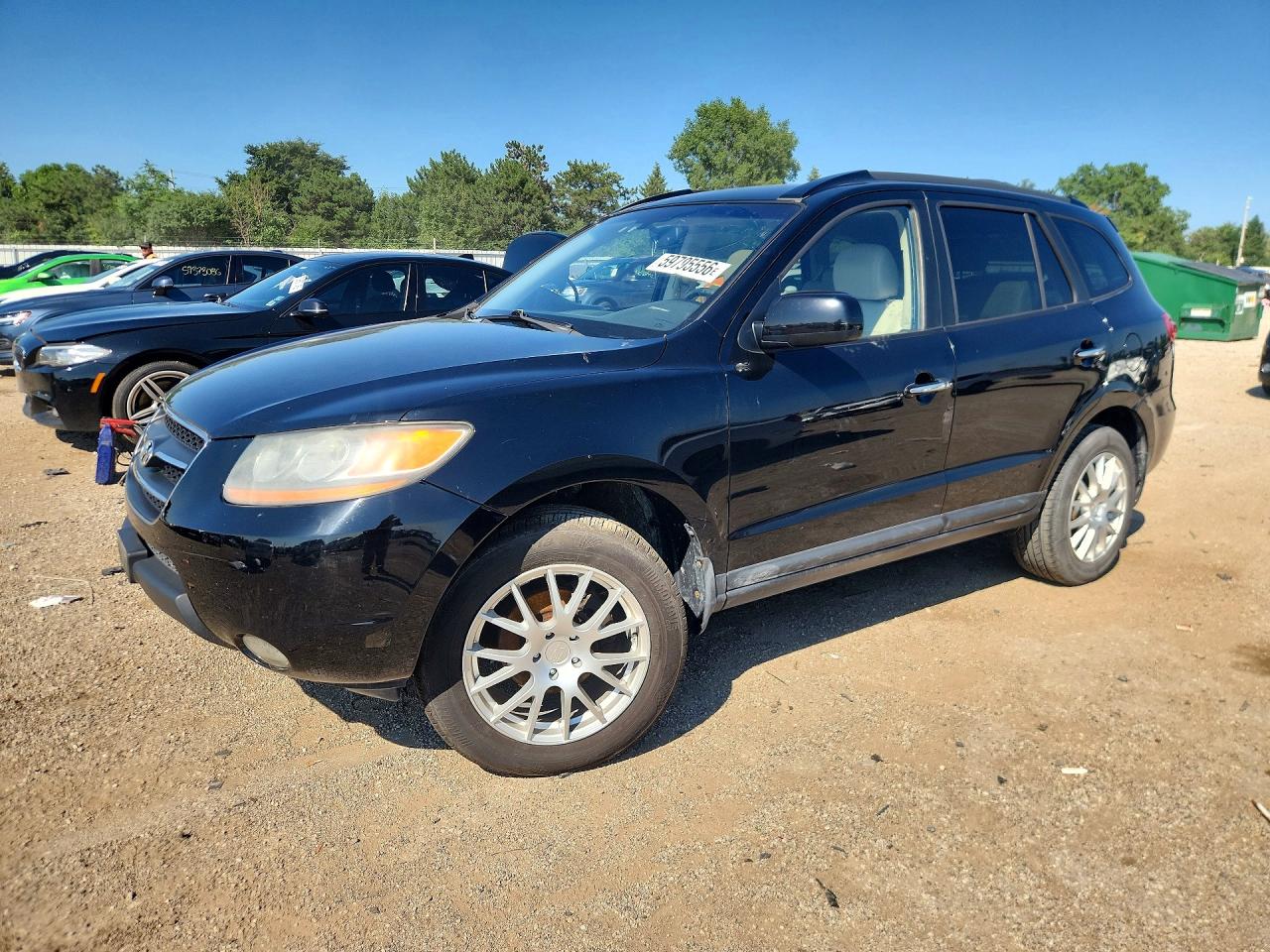 2008 Hyundai Santa Fe Se Black vin: 5NMSH13E18H221147