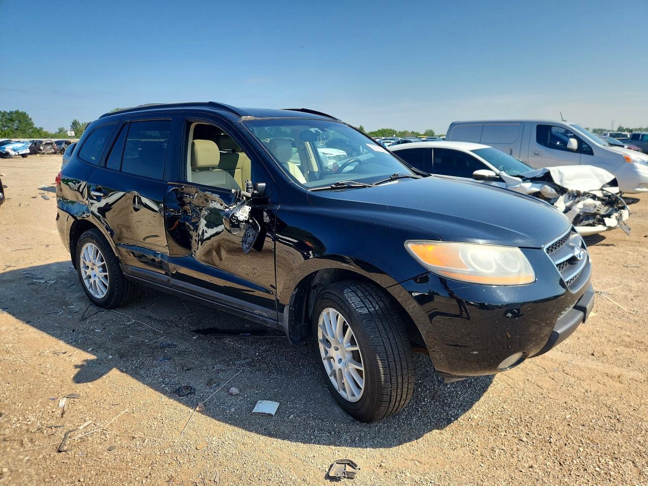 2008 Hyundai Santa Fe Se Black vin: 5NMSH13E18H221147
