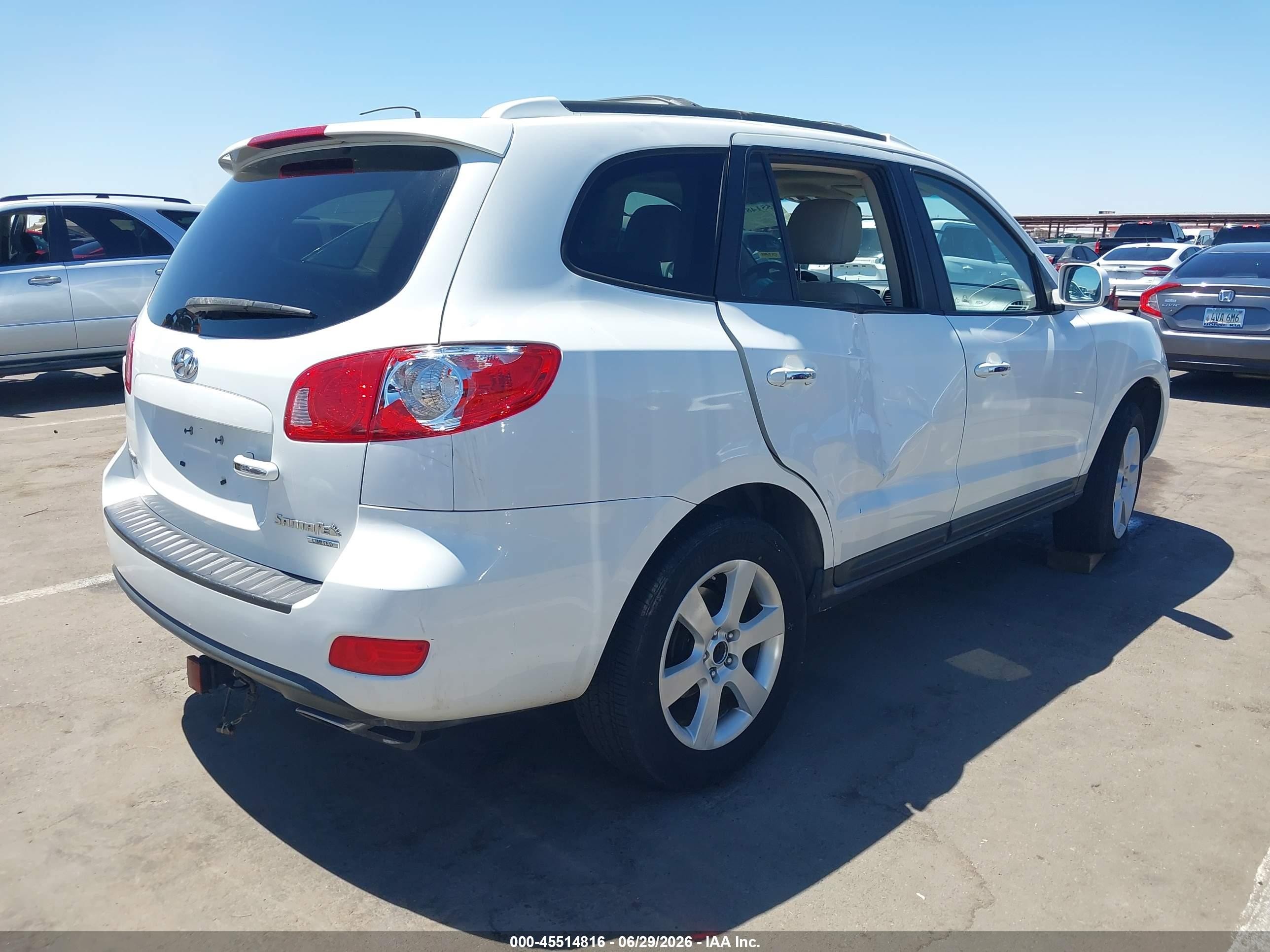 2009 Hyundai Santa Fe Limited Белый vin: 5NMSH13E19H266400