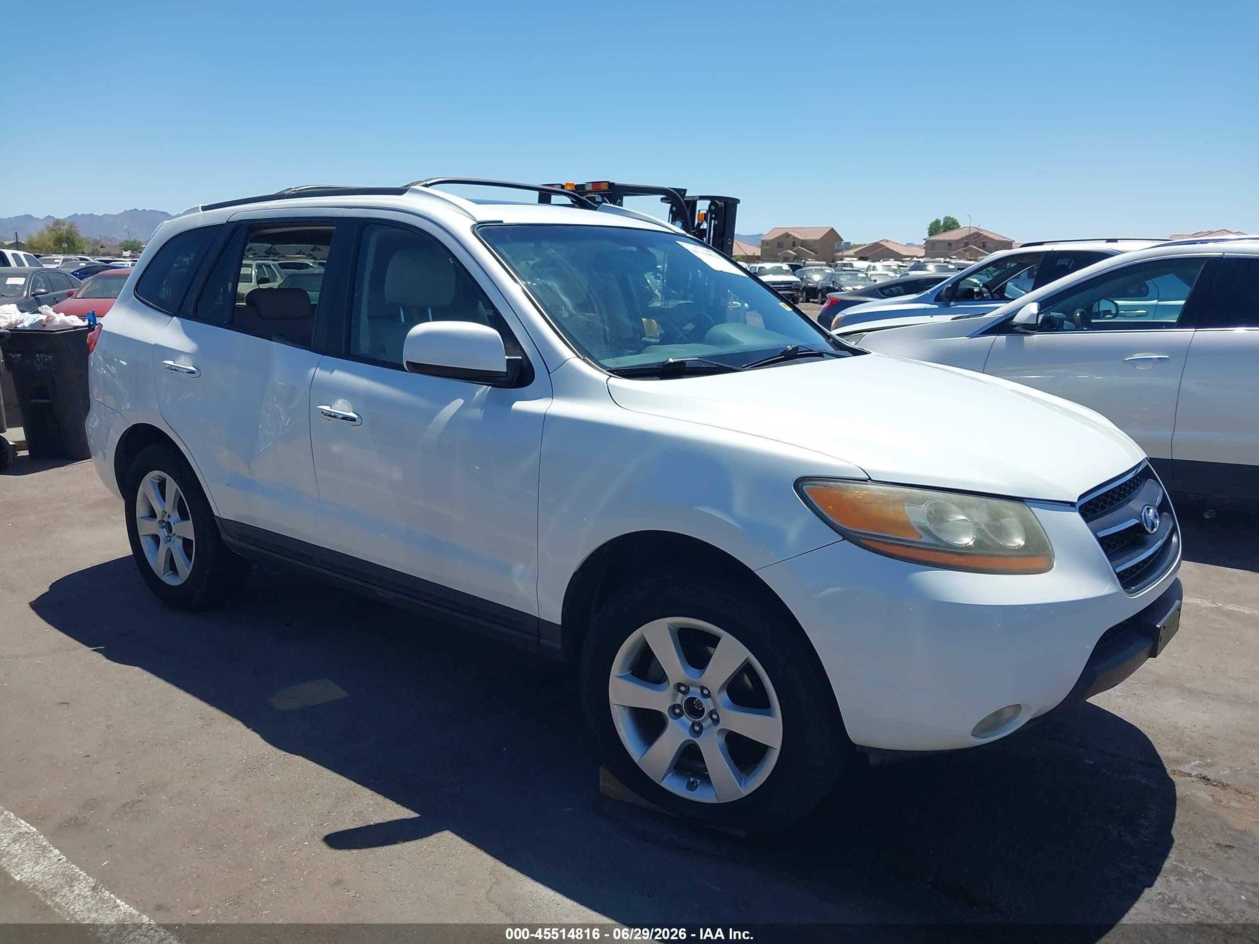 2009 Hyundai Santa Fe Limited Белый vin: 5NMSH13E19H266400