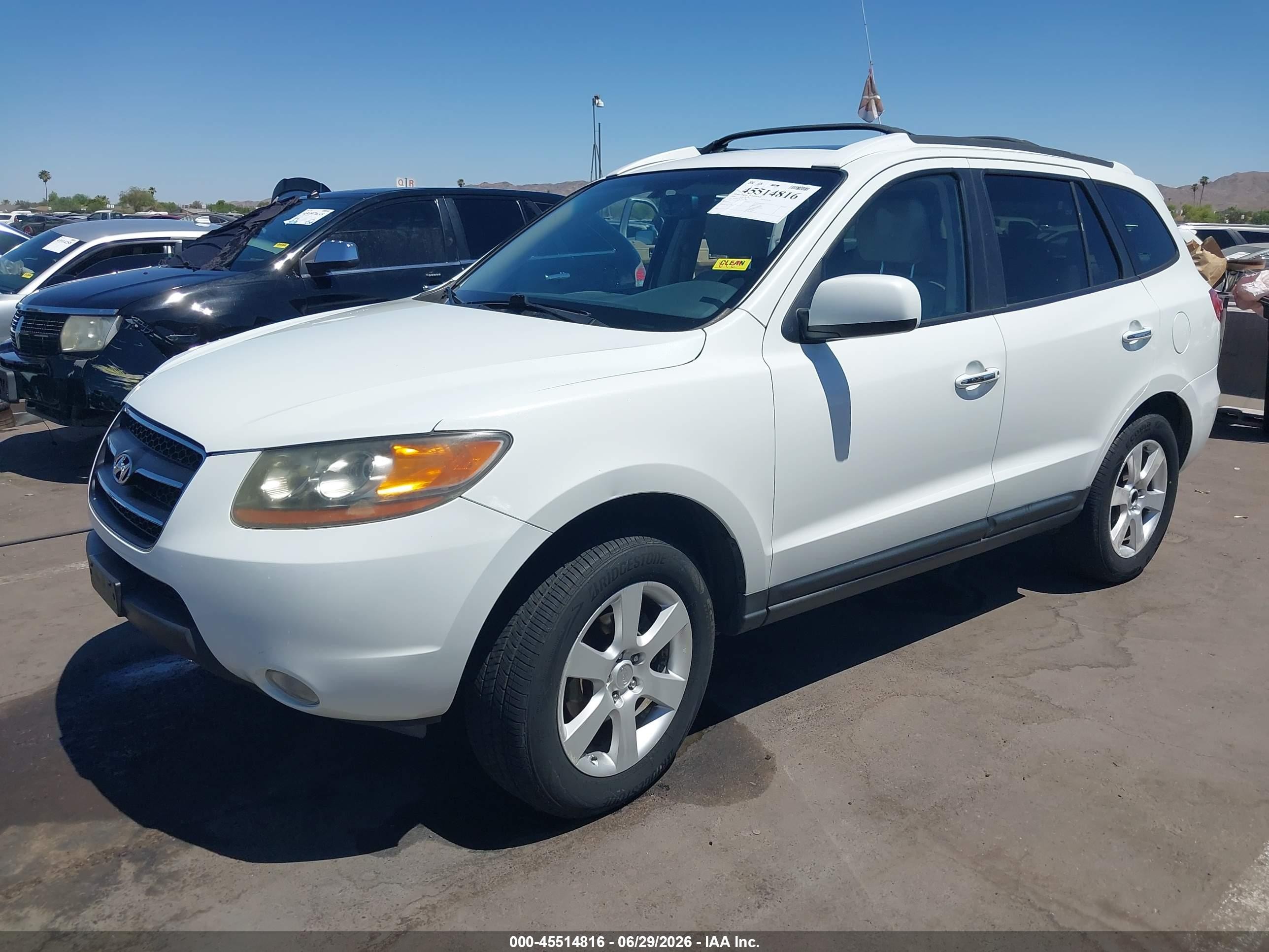 2009 Hyundai Santa Fe Limited Белый vin: 5NMSH13E19H266400