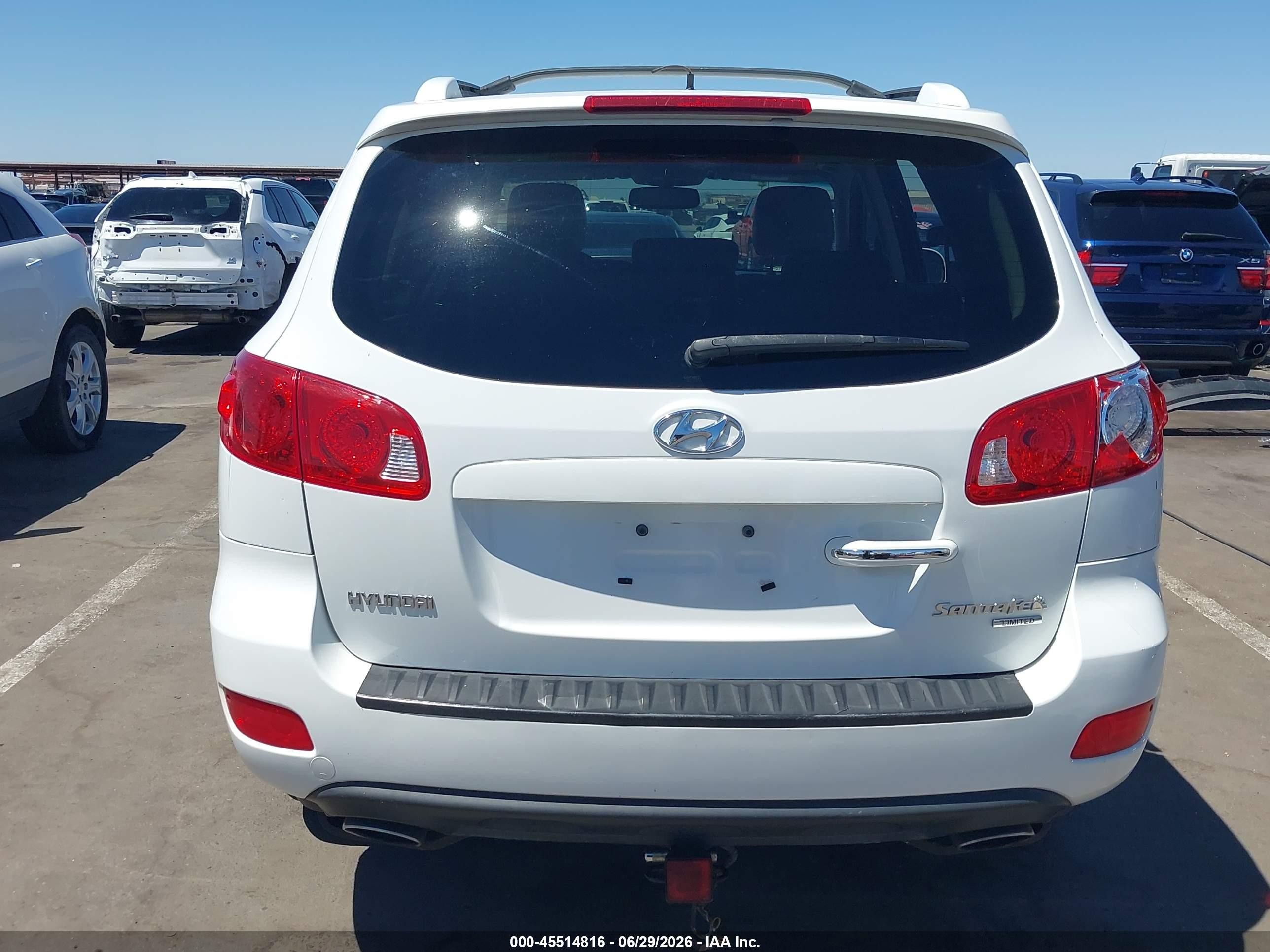 2009 Hyundai Santa Fe Limited Белый vin: 5NMSH13E19H266400