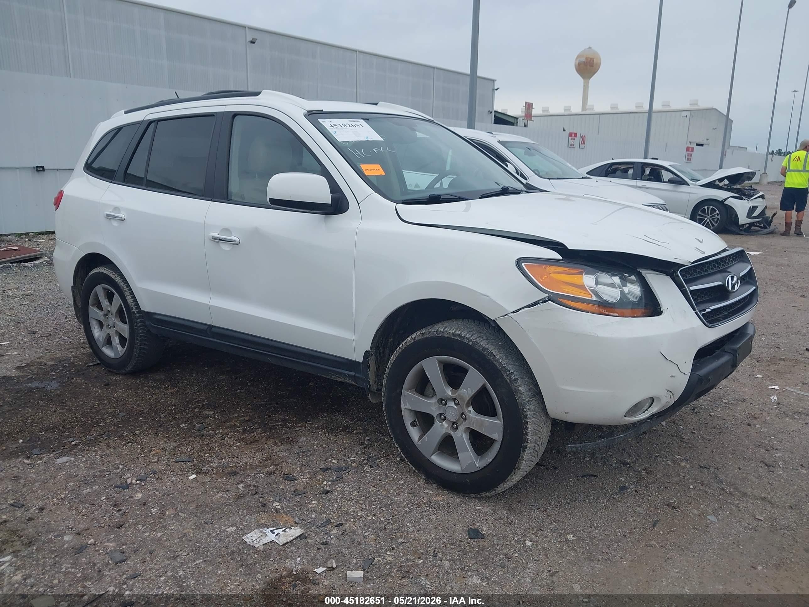 2009 Hyundai Santa Fe Limited White vin: 5NMSH13E19H279499