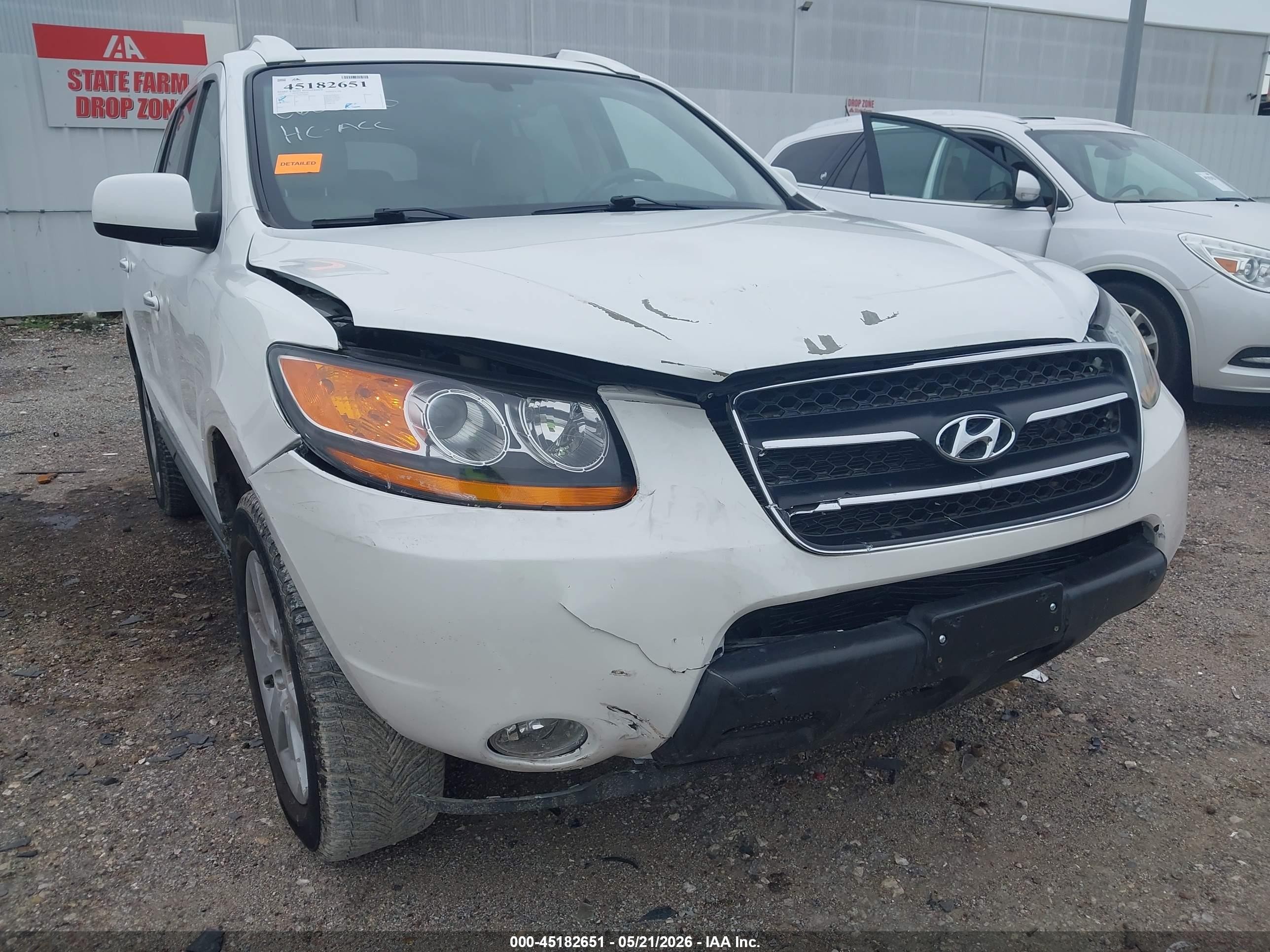 2009 Hyundai Santa Fe Limited White vin: 5NMSH13E19H279499