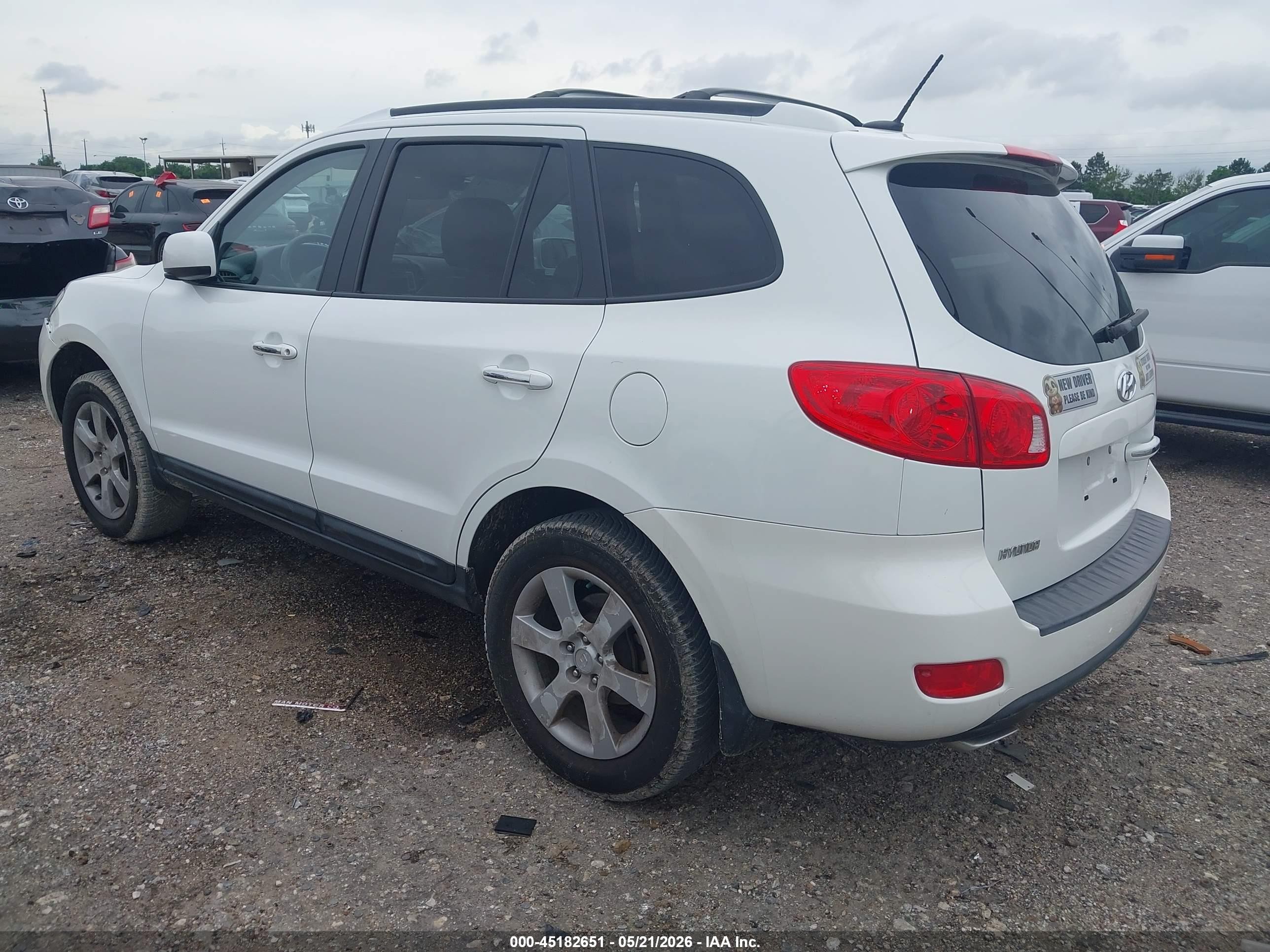 2009 Hyundai Santa Fe Limited White vin: 5NMSH13E19H279499
