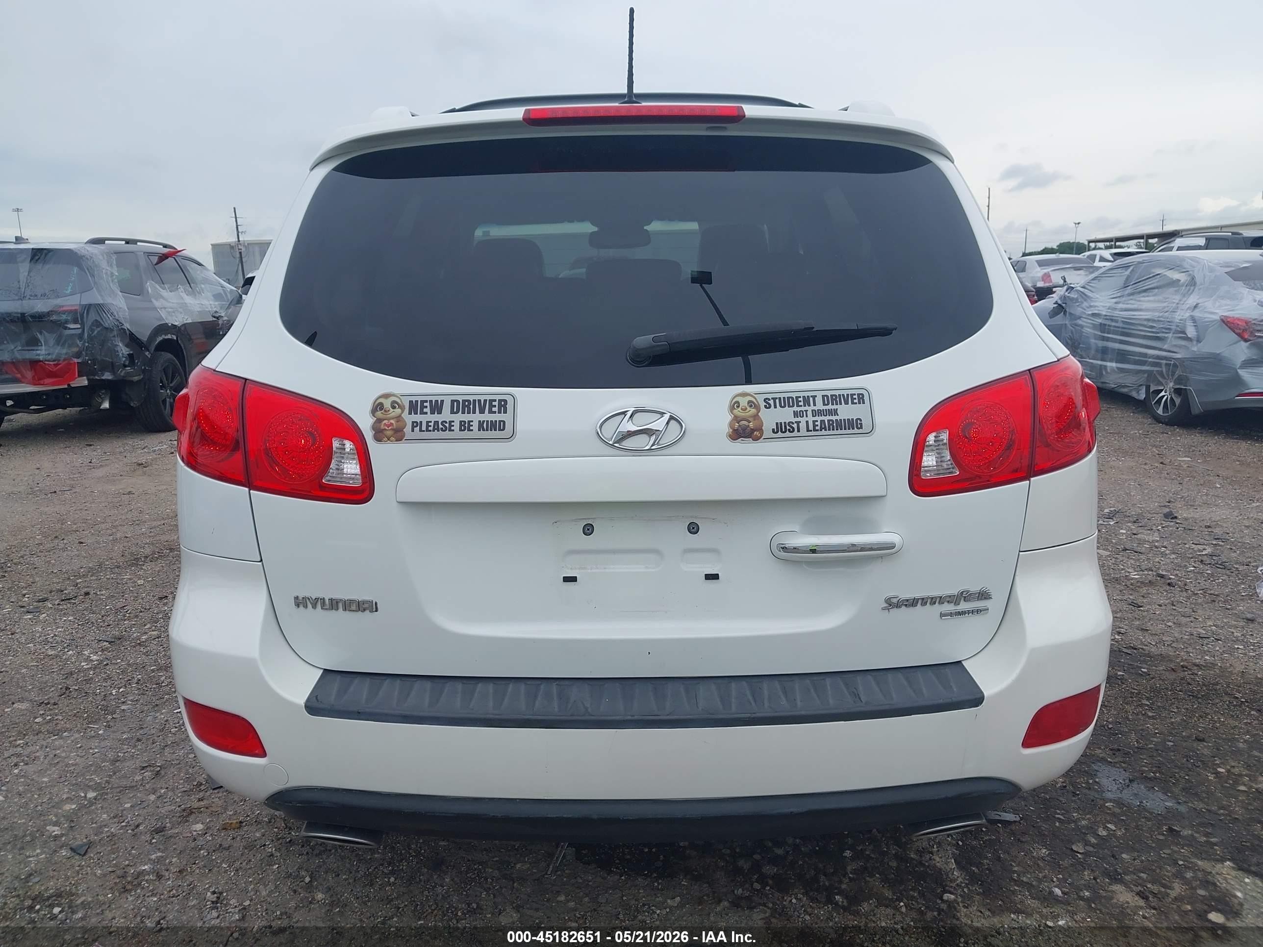2009 Hyundai Santa Fe Limited White vin: 5NMSH13E19H279499