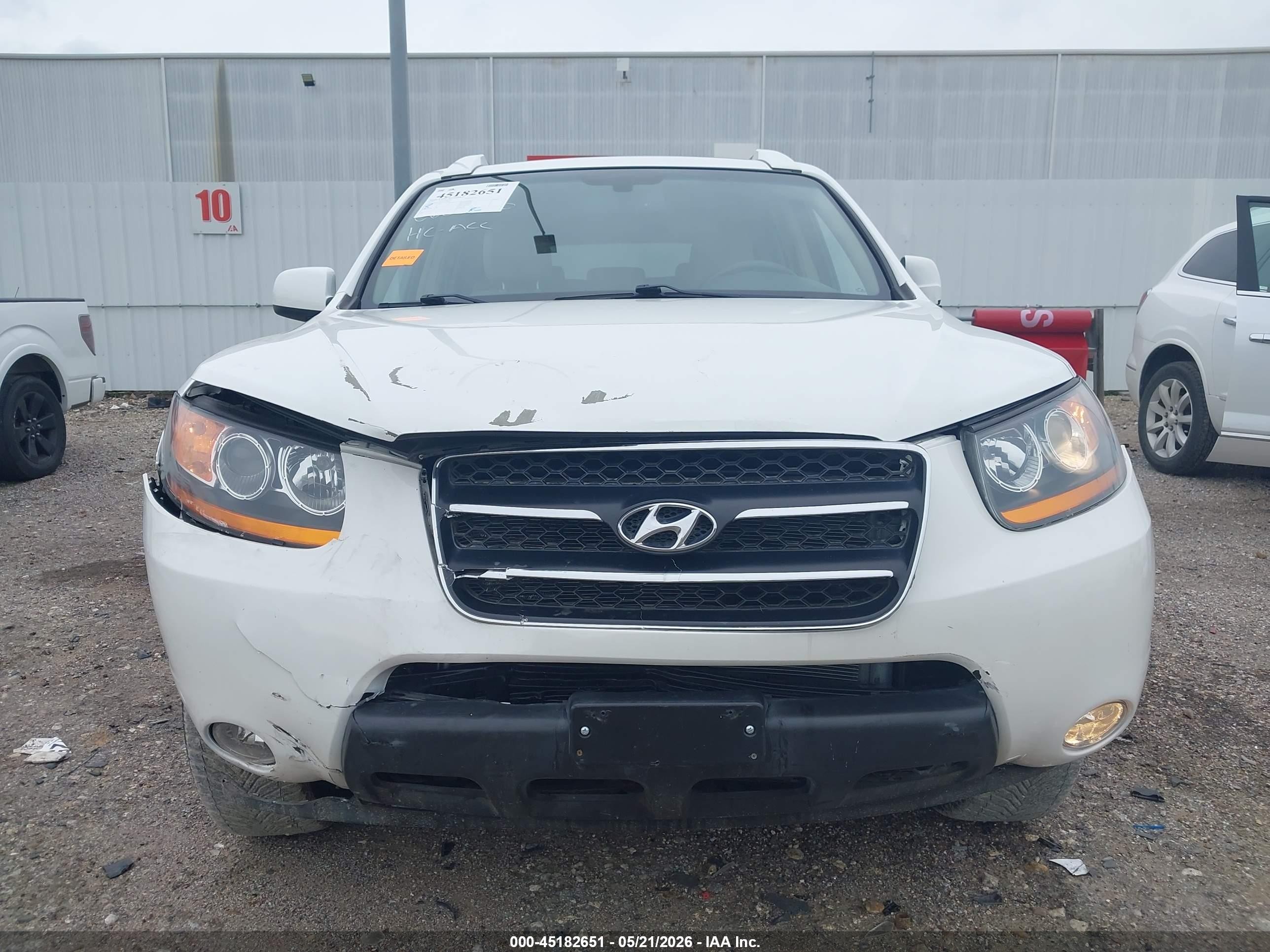 2009 Hyundai Santa Fe Limited White vin: 5NMSH13E19H279499