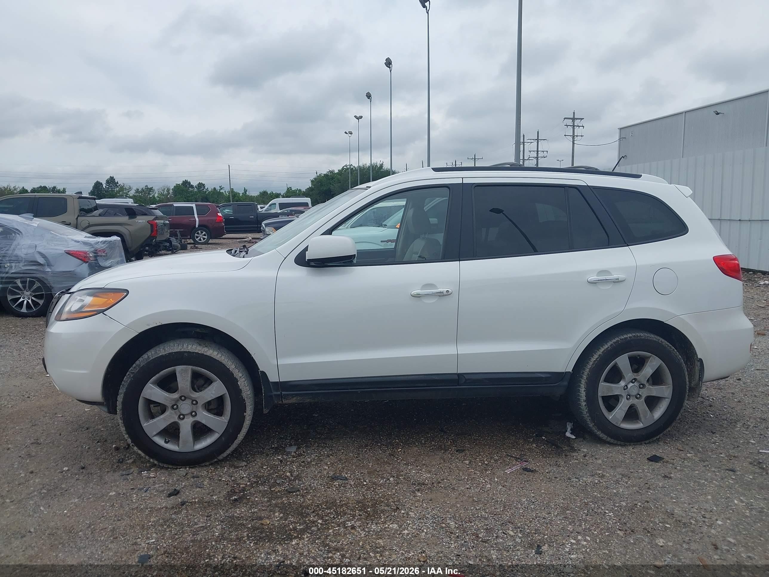 2009 Hyundai Santa Fe Limited White vin: 5NMSH13E19H279499