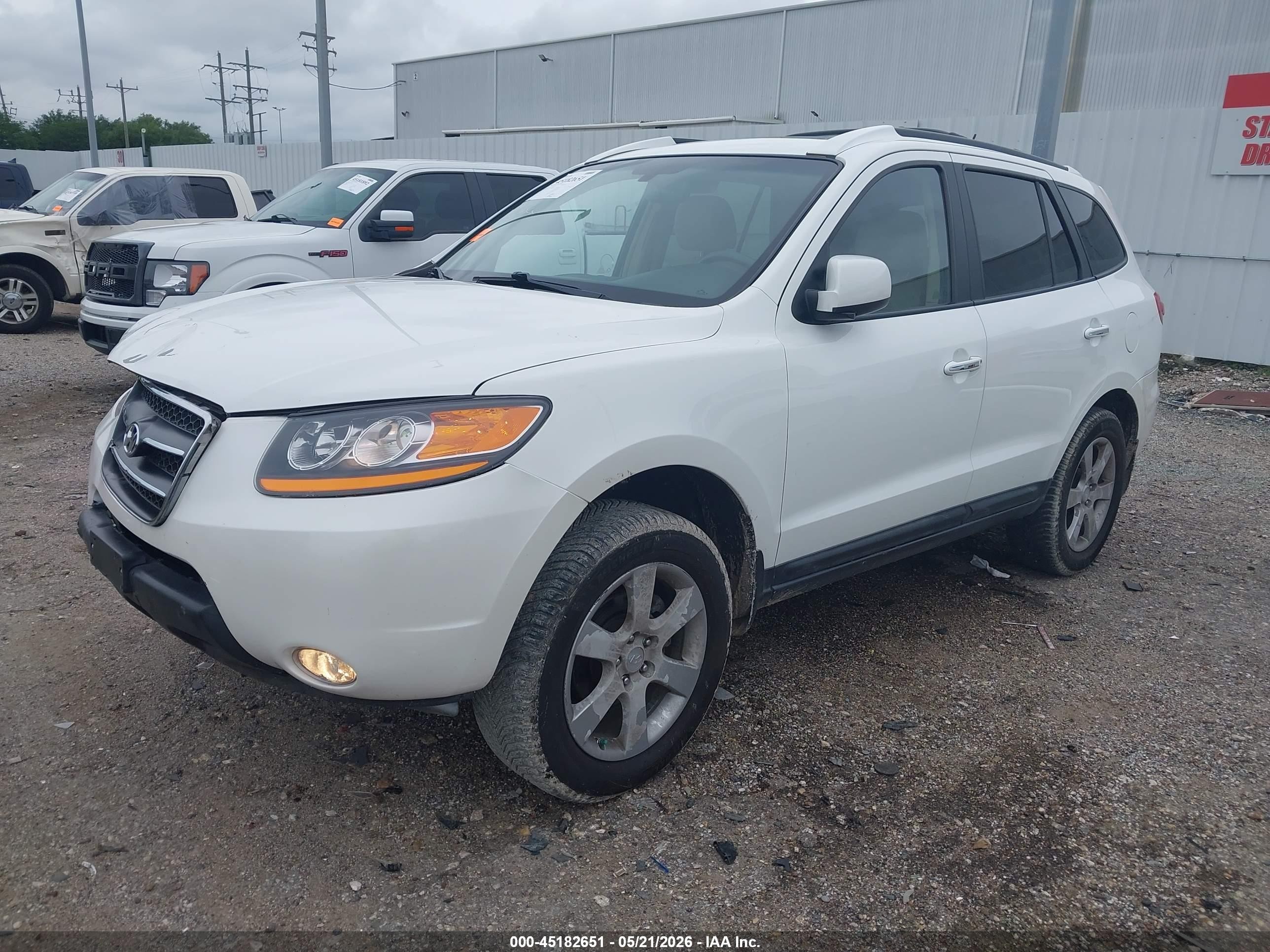 2009 Hyundai Santa Fe Limited White vin: 5NMSH13E19H279499