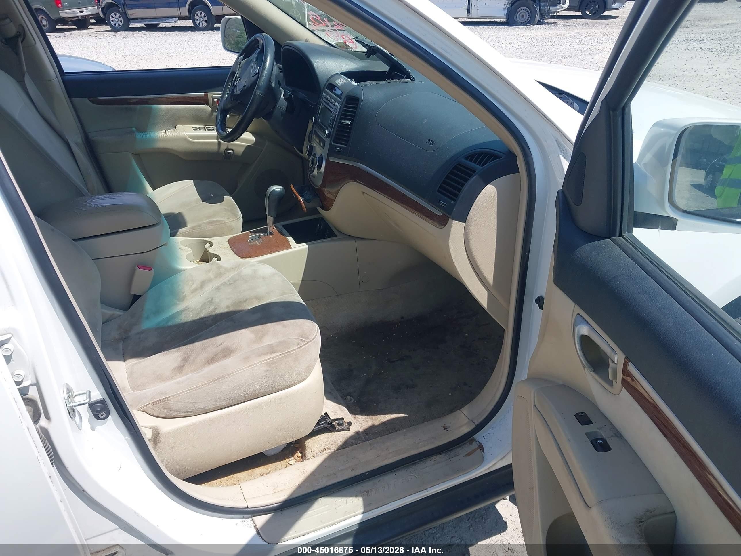 2009 Hyundai Santa Fe Se White vin: 5NMSH13E19H318883