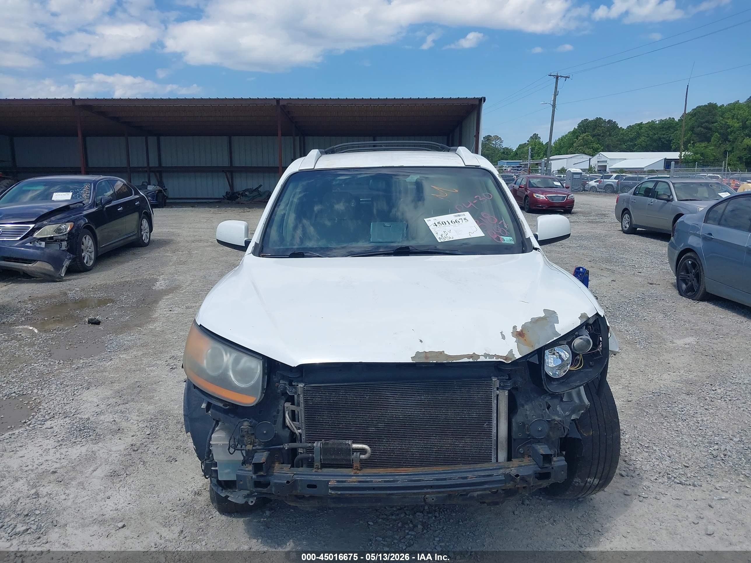 2009 Hyundai Santa Fe Se White vin: 5NMSH13E19H318883