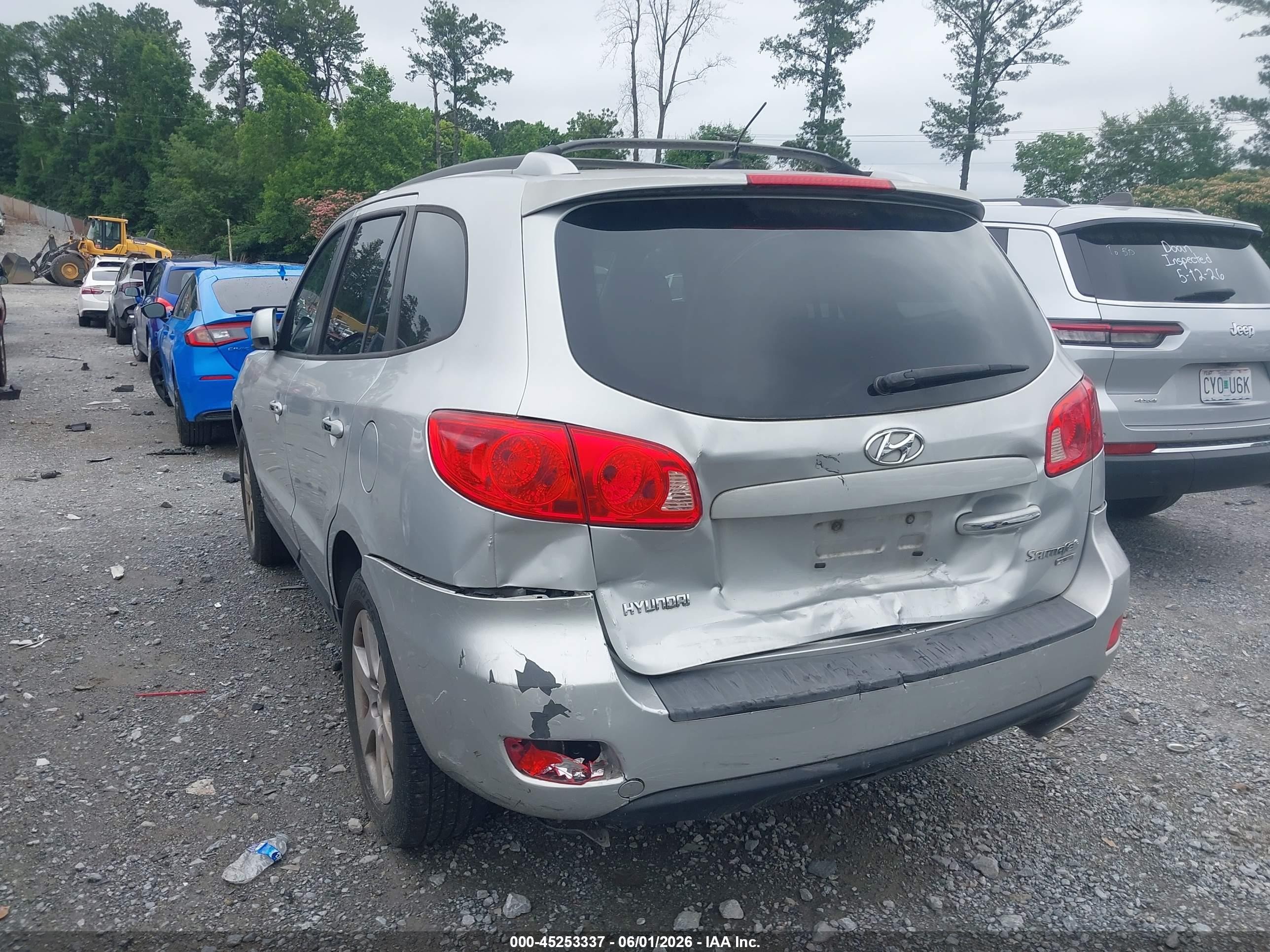 2007 Hyundai Santa Fe Limited/se Silver vin: 5NMSH13E27H085321