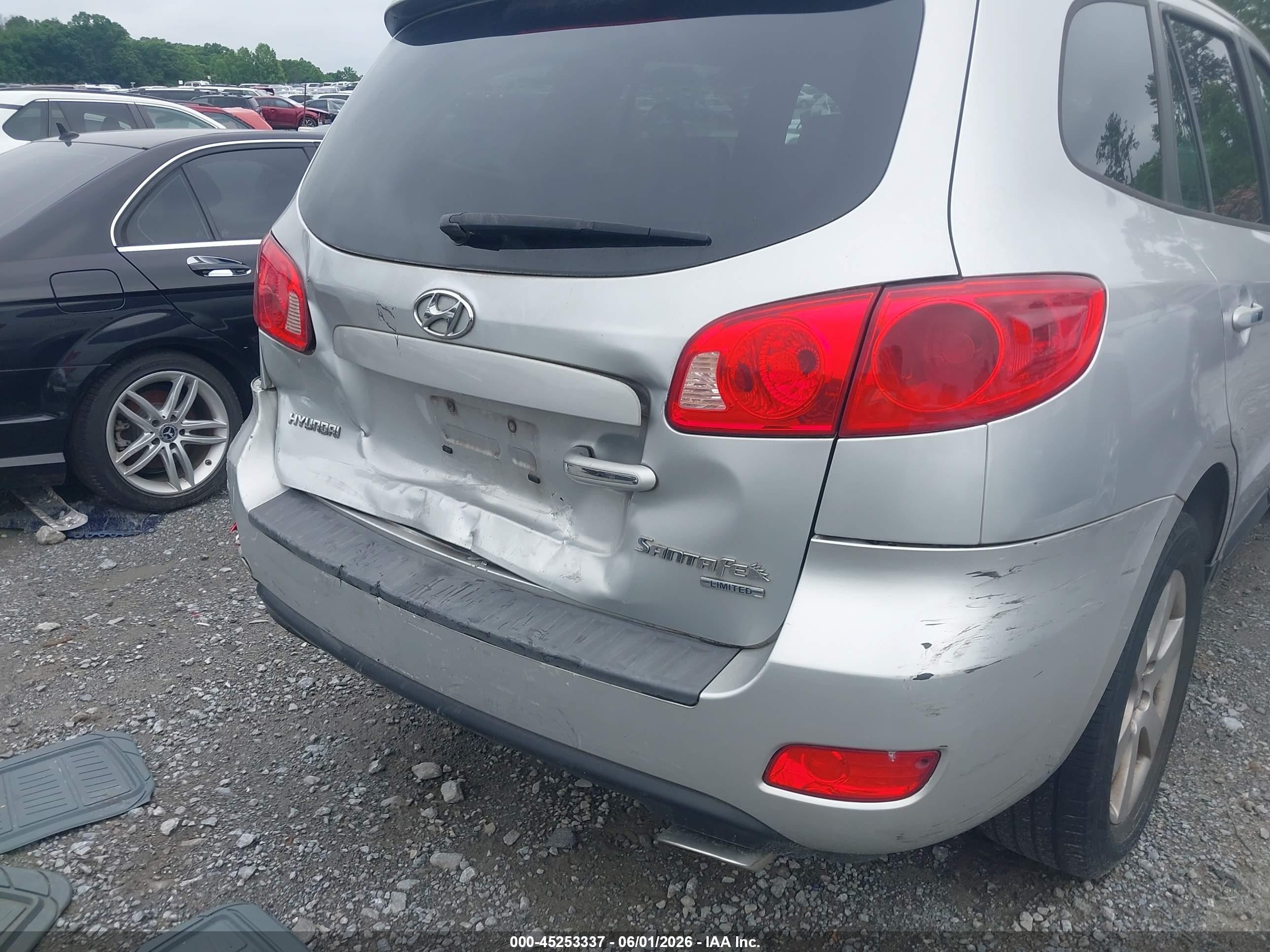 2007 Hyundai Santa Fe Limited/se Silver vin: 5NMSH13E27H085321