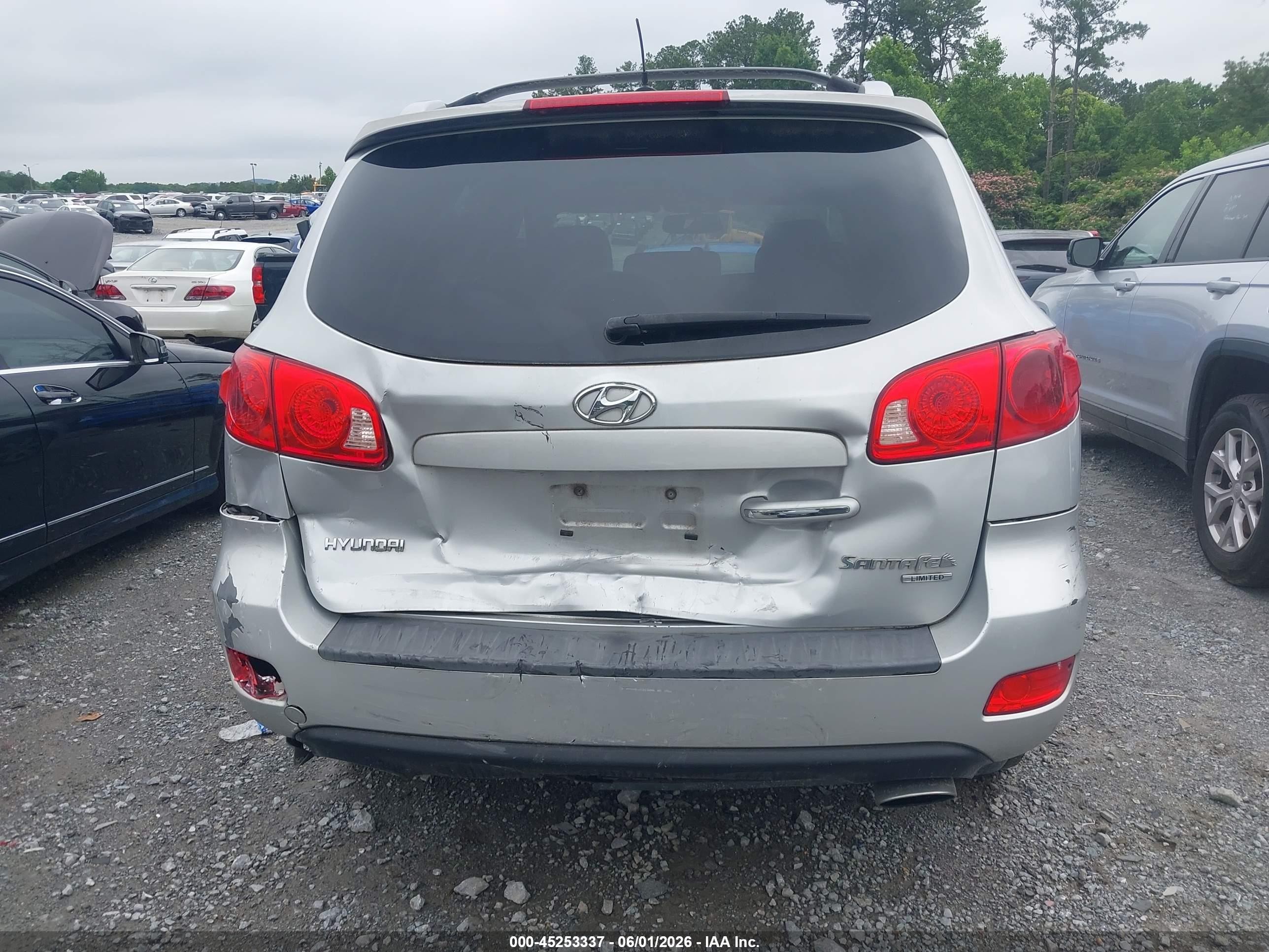 2007 Hyundai Santa Fe Limited/se Silver vin: 5NMSH13E27H085321