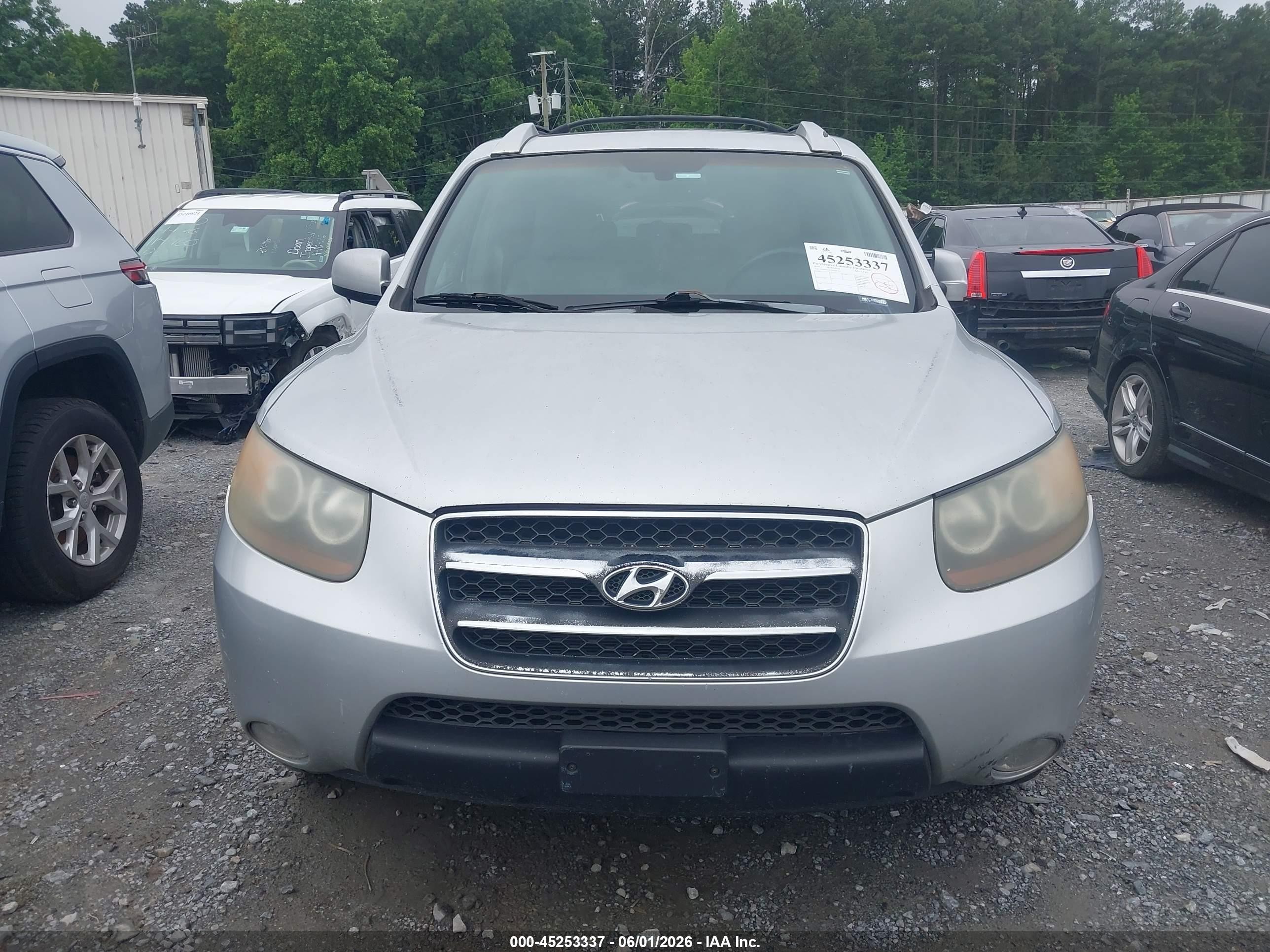 2007 Hyundai Santa Fe Limited/se Silver vin: 5NMSH13E27H085321