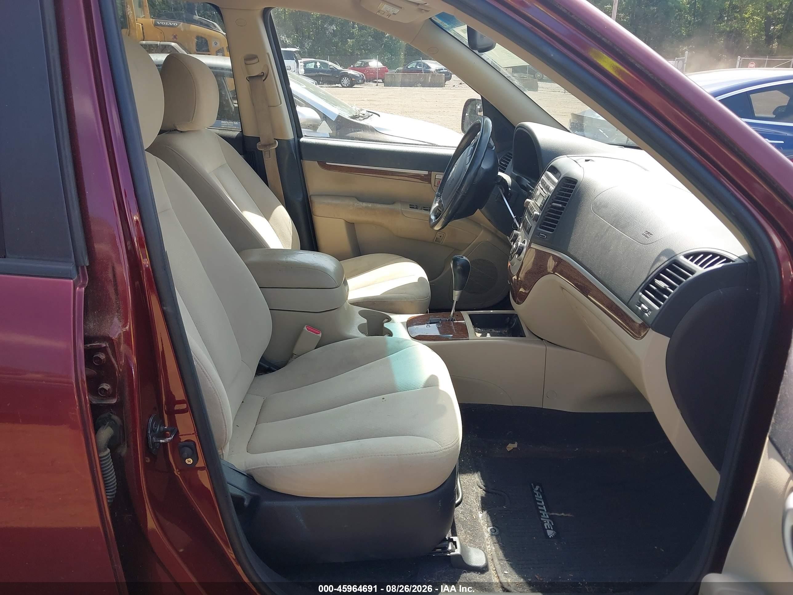 2008 Hyundai Santa Fe Limited/se Maroon vin: 5NMSH13E28H152548