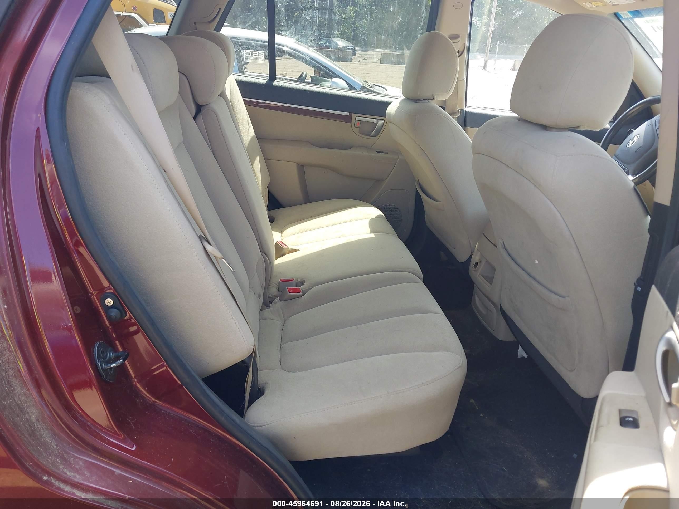 2008 Hyundai Santa Fe Limited/se Maroon vin: 5NMSH13E28H152548