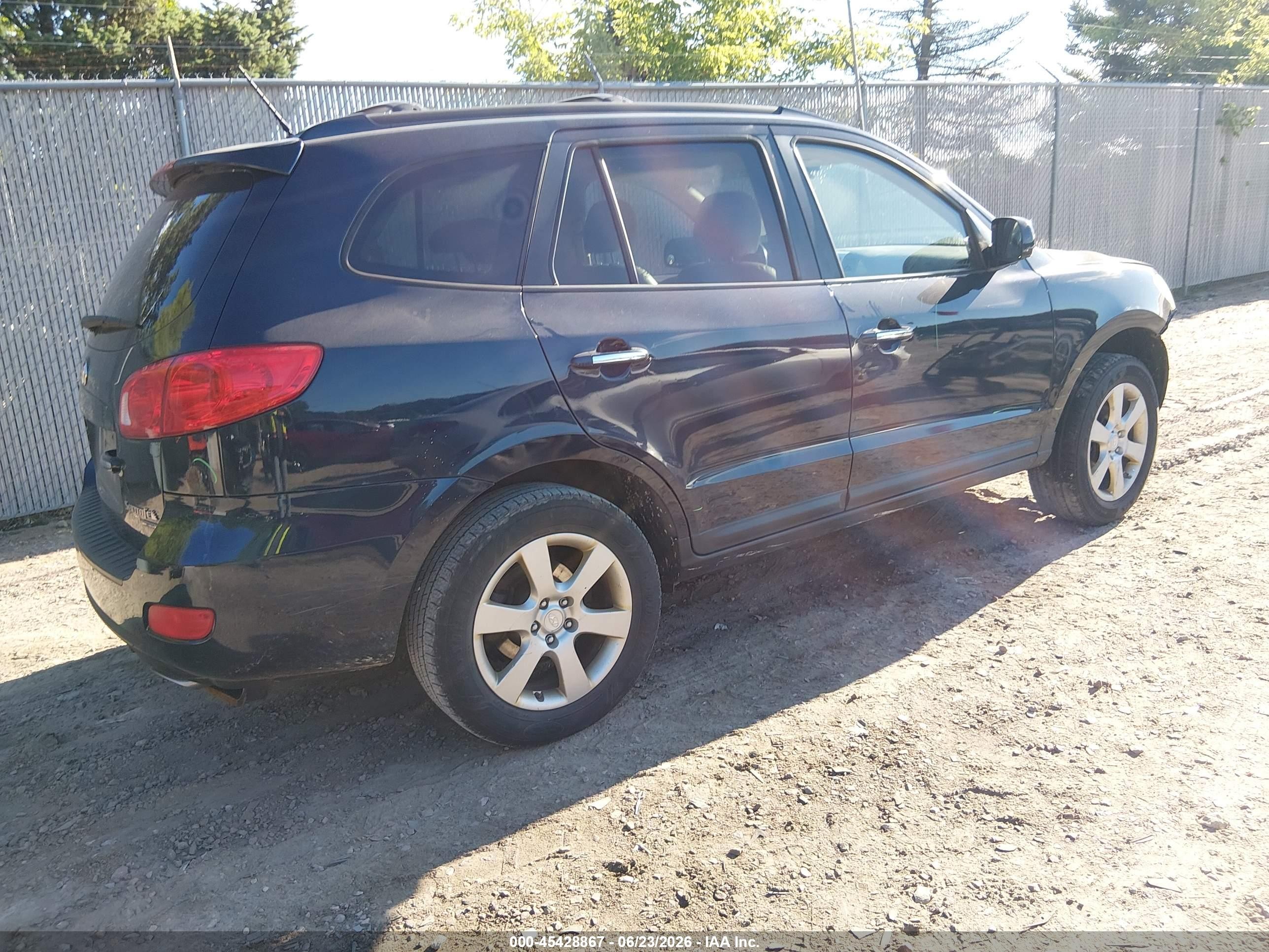 2009 Hyundai Santa Fe Limited Dark Blue vin: 5NMSH13E29H279043