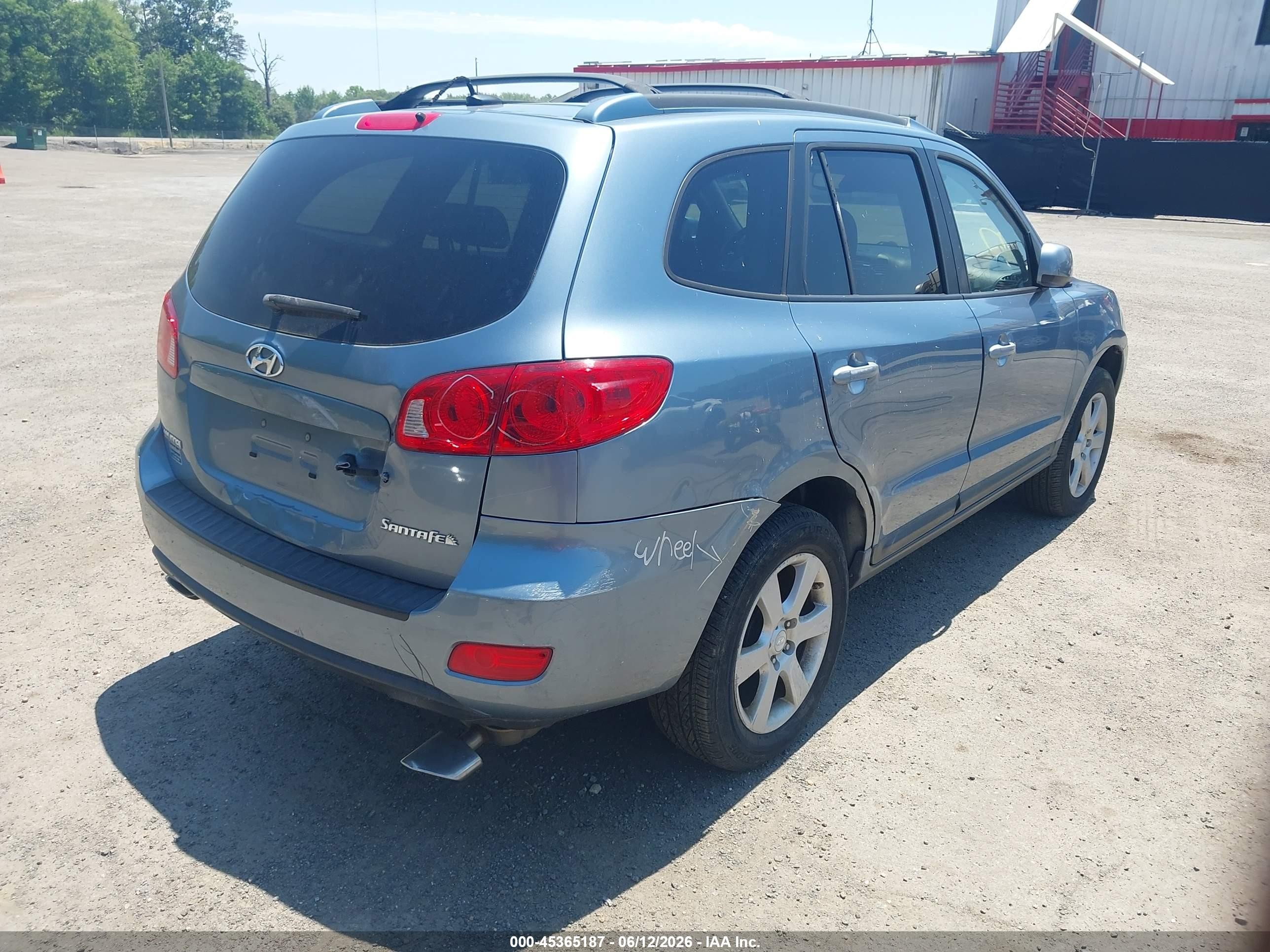 2009 Hyundai Santa Fe Se Light Blue vin: 5NMSH13E29H296084