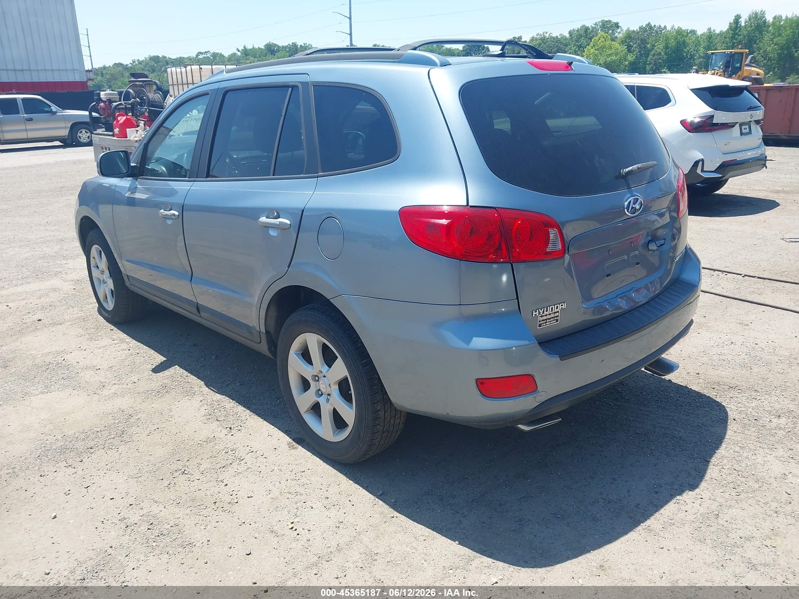2009 Hyundai Santa Fe Se Light Blue vin: 5NMSH13E29H296084