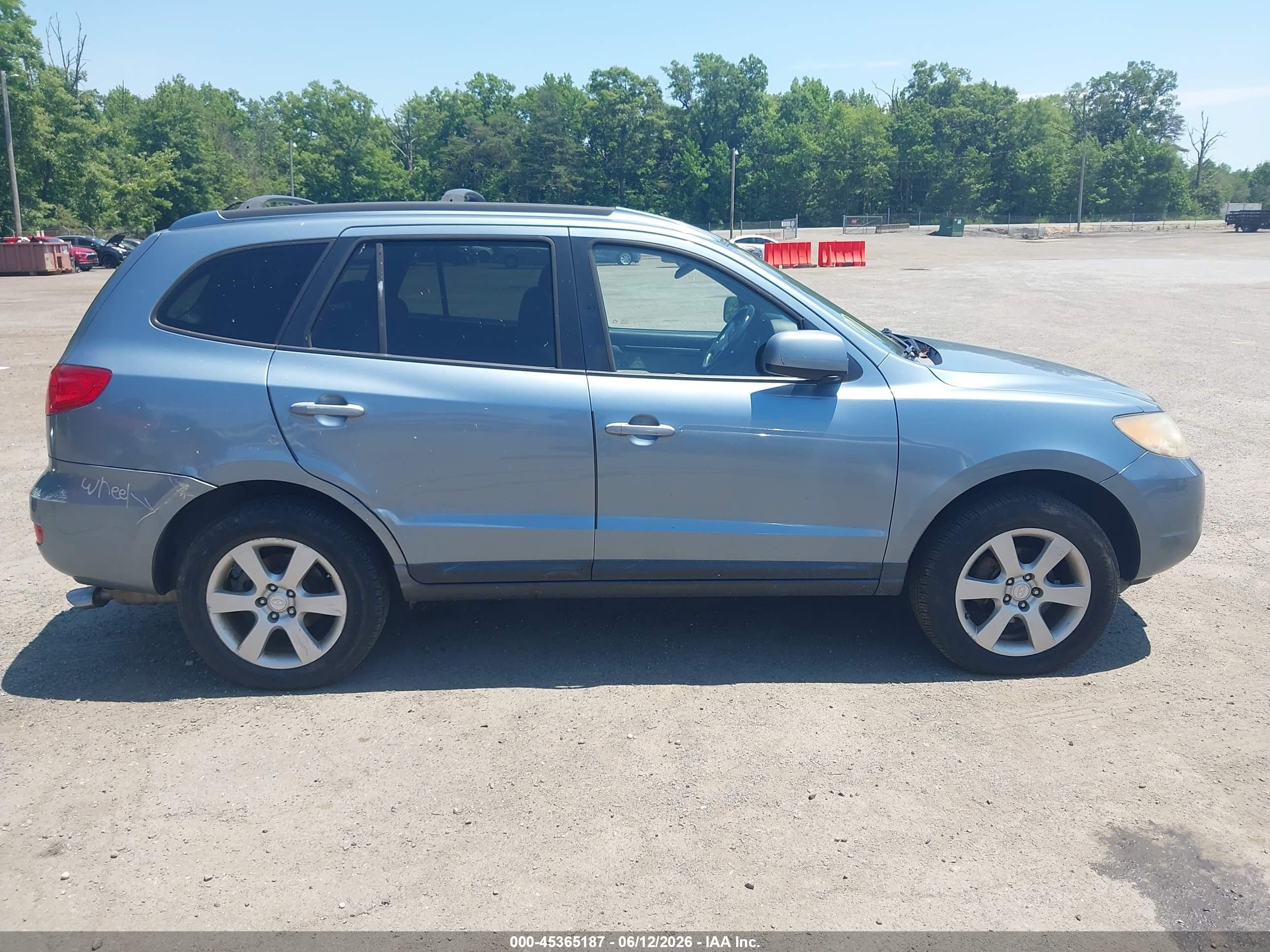 2009 Hyundai Santa Fe Se Light Blue vin: 5NMSH13E29H296084